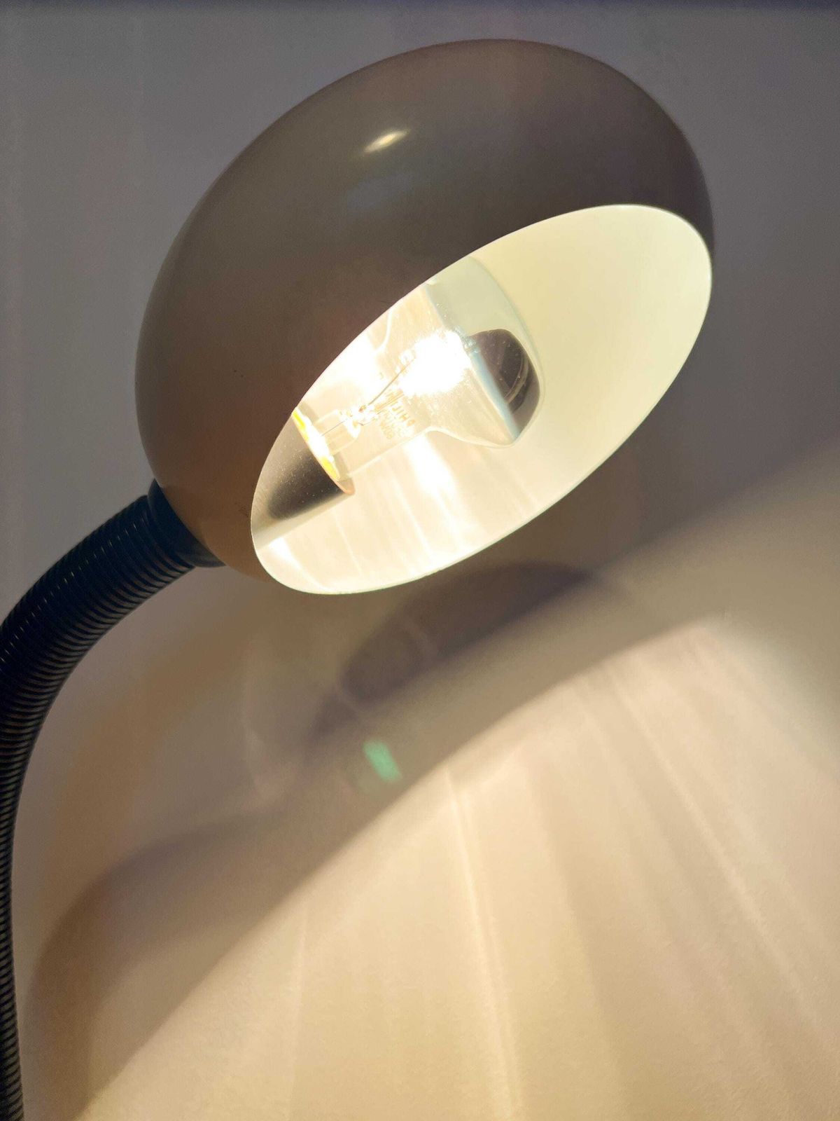 Vintage Schmidt Model 7001 Desk Light With Flexible Gooseneck   Mushroom   Space Age   Cobra – Mcm   Eye Ball photo furniture