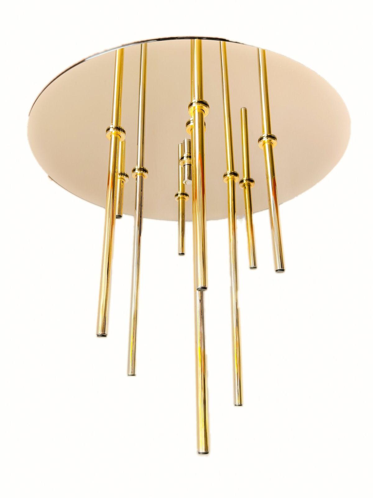 Hollywood Regency Ceiling Lamp By 'Massive' – 9 Lights – Tubular photo furniture