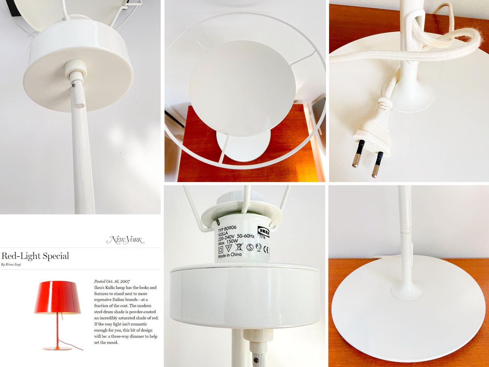 photo furniture Ikea Vintage 'Kulla' Large Table Lamp – Design By Christina Halskov & Hanne Dalsgaard  – Very Rare  – Space Age – 90s – Swedish