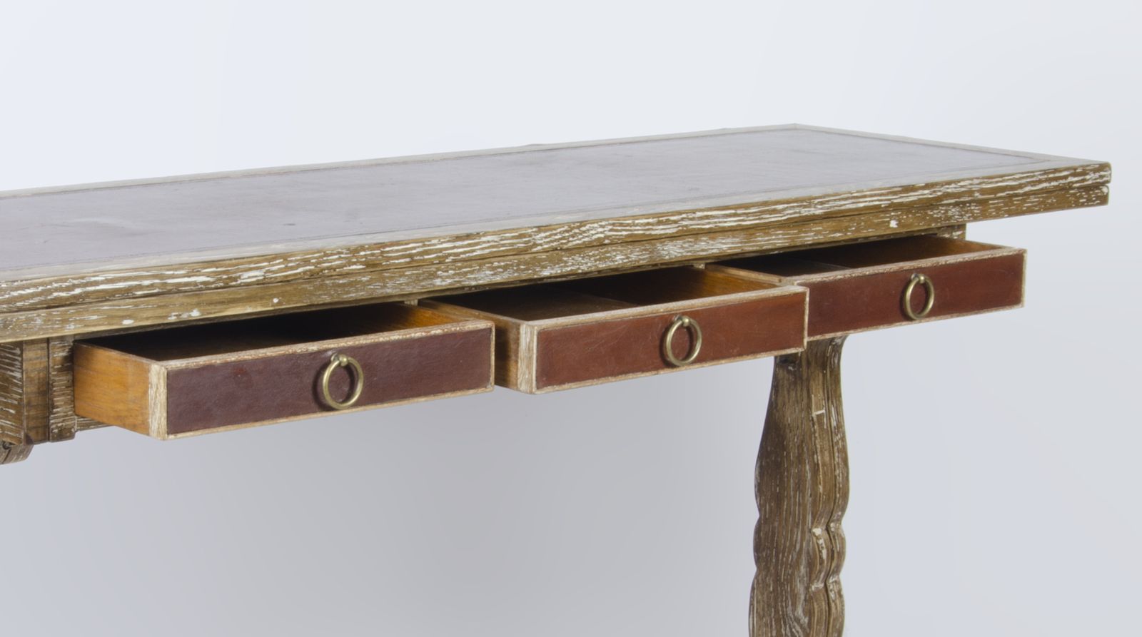 Mid 20th Century Modern Foldable Wood Low Desk With Leather Covered Surface Designed By Jean Michel Frank For Comte S.A., Argentina photo for sale