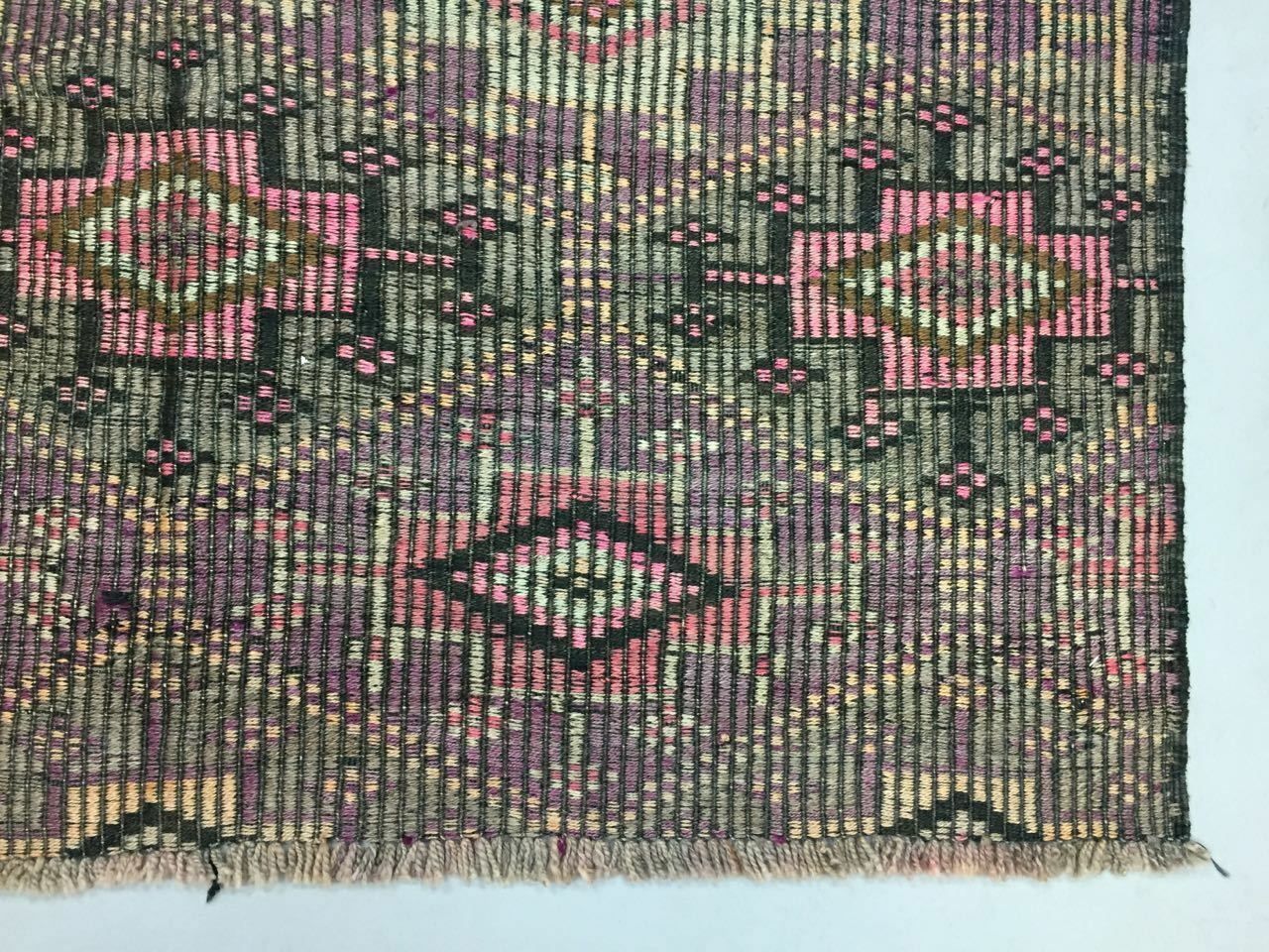 Vintage Turkish Kilim Kelim Rug 186x148cm Shabby Wool, Country Home, Boho photo vinterior