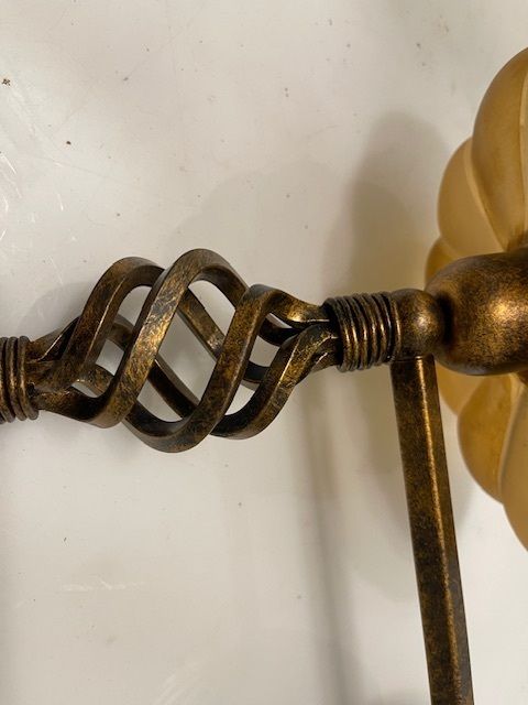 Murano Glass Wrought Iron Sconces Set Of 2 1960’s photo furniture