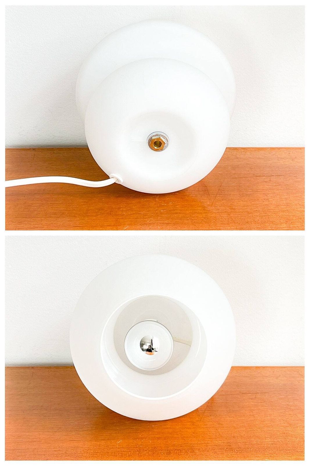 Vintage Paddenstoellamp | Matglas | Tafellamp | Mid Century photo vinterior