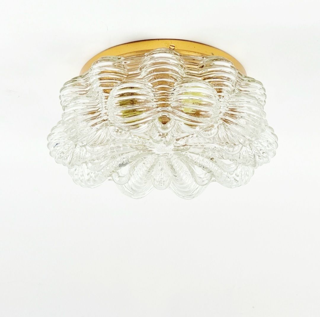 Large Mid Century Bubble Glass & Brass Ceiling Light By Helena Tynell For Limburg, Germany, 1960s photo furniture