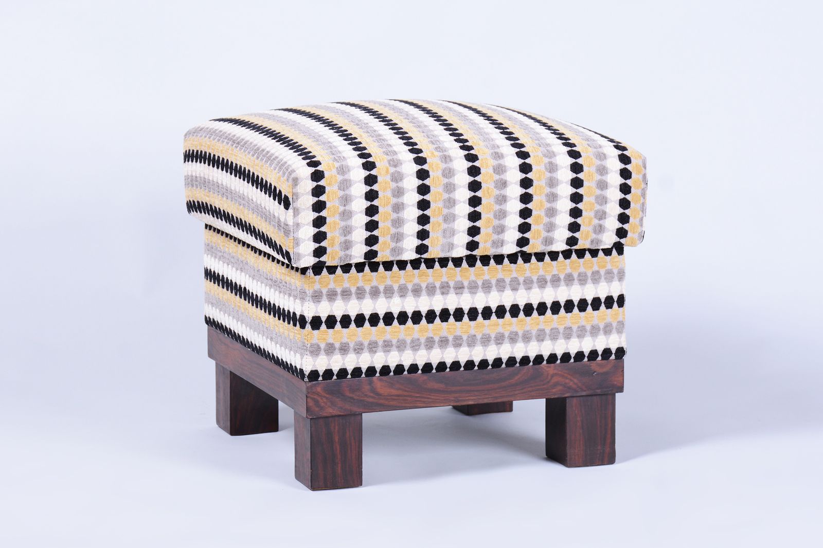 Pair Of Restored Art Deco Stools, Palisander, Reupholstered, Czech, 1920s photo furniture