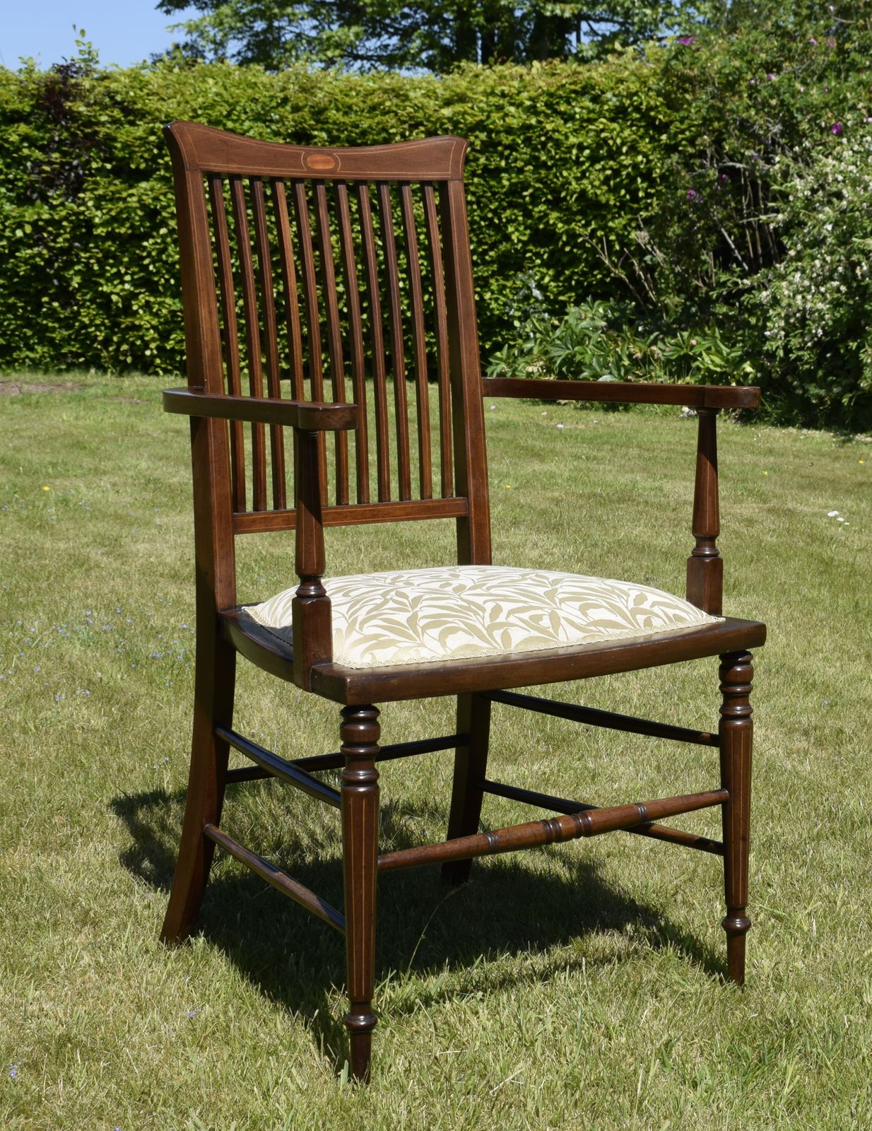Edwardian Mahogany And Inlaid Armchair photo furniture