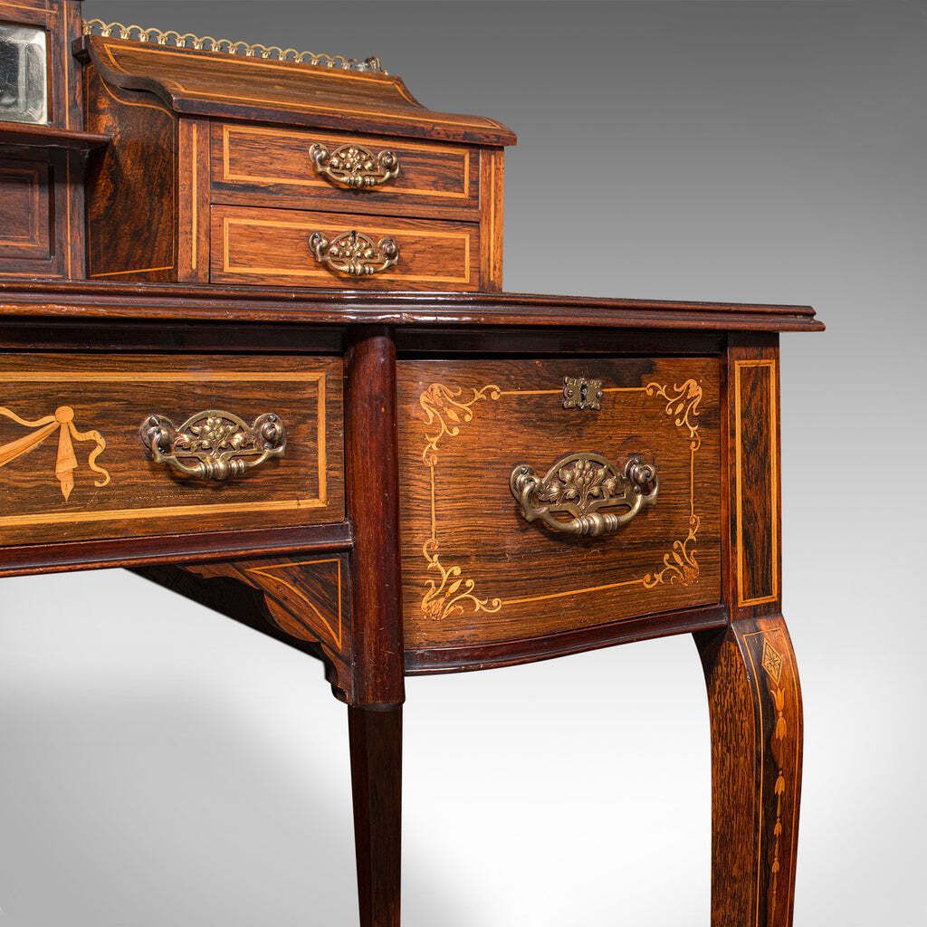 5057.0 Antique Gents Correspondence Desk, English, Writing Table, Victorian, Circa 1900 photo