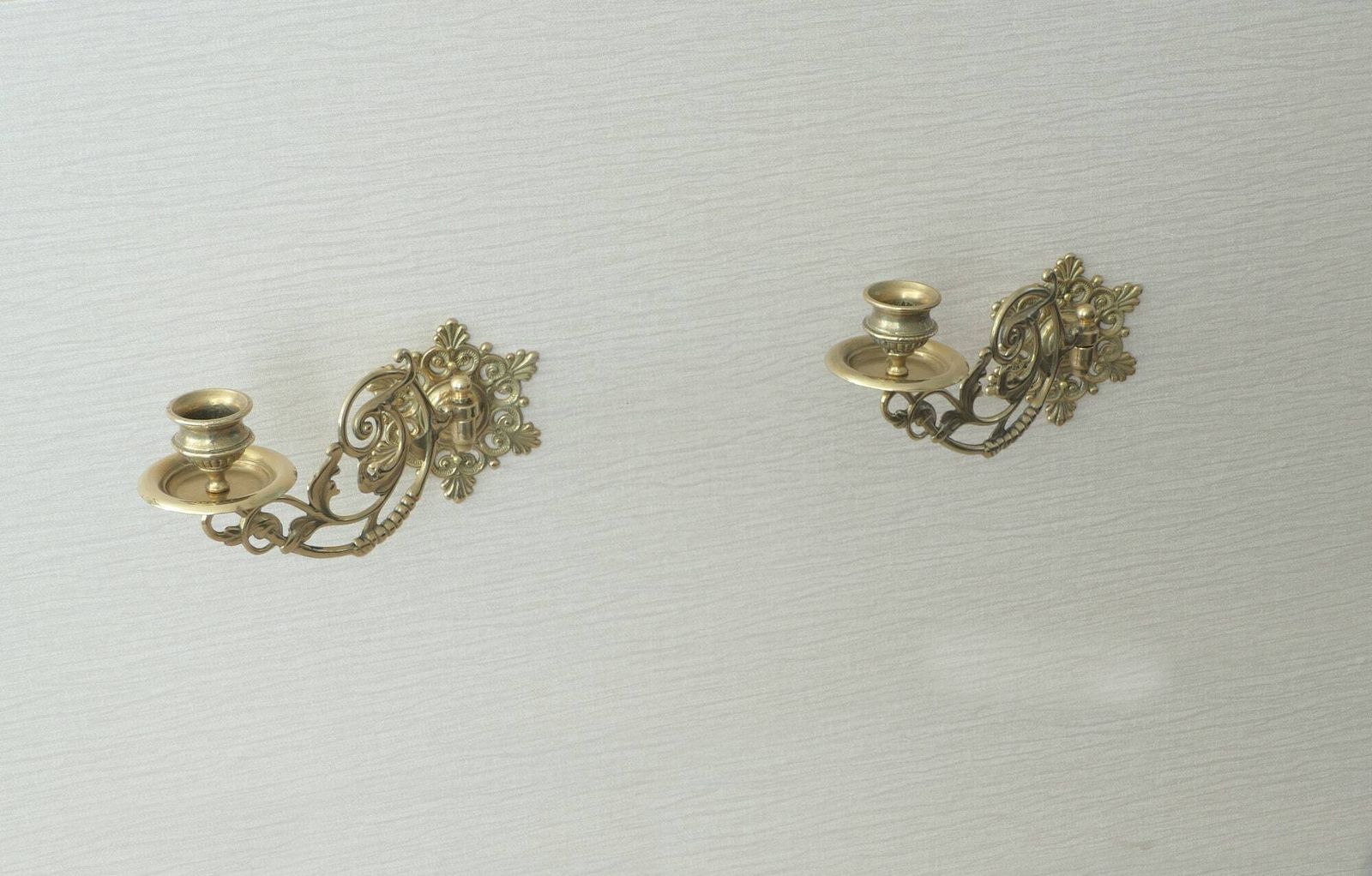 Pair Antique Style Brass Sconce photo Lighting