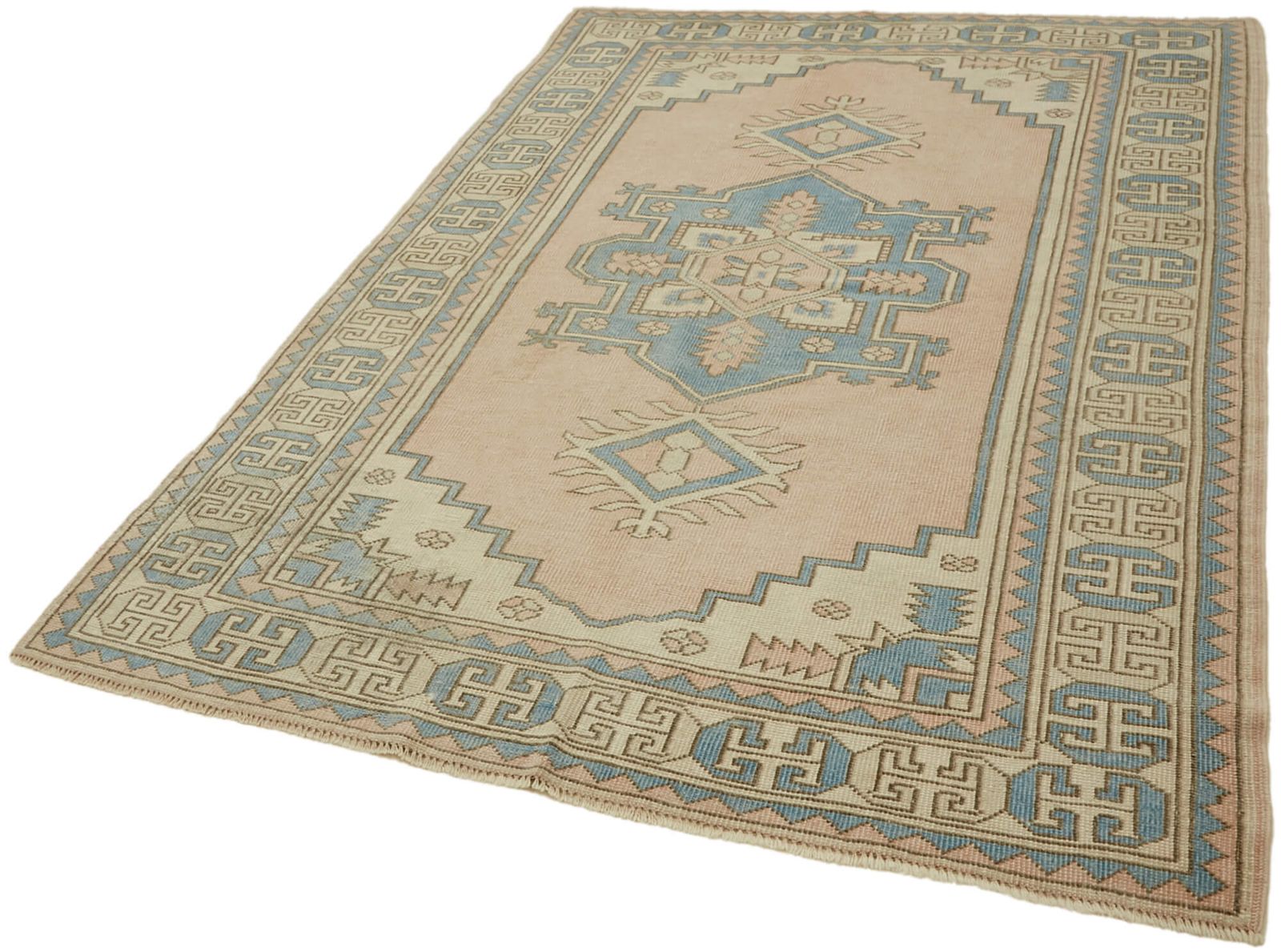 Handmade Vintage Beige Anatolian Rug 162 Cm X 226 Cm photo for sale