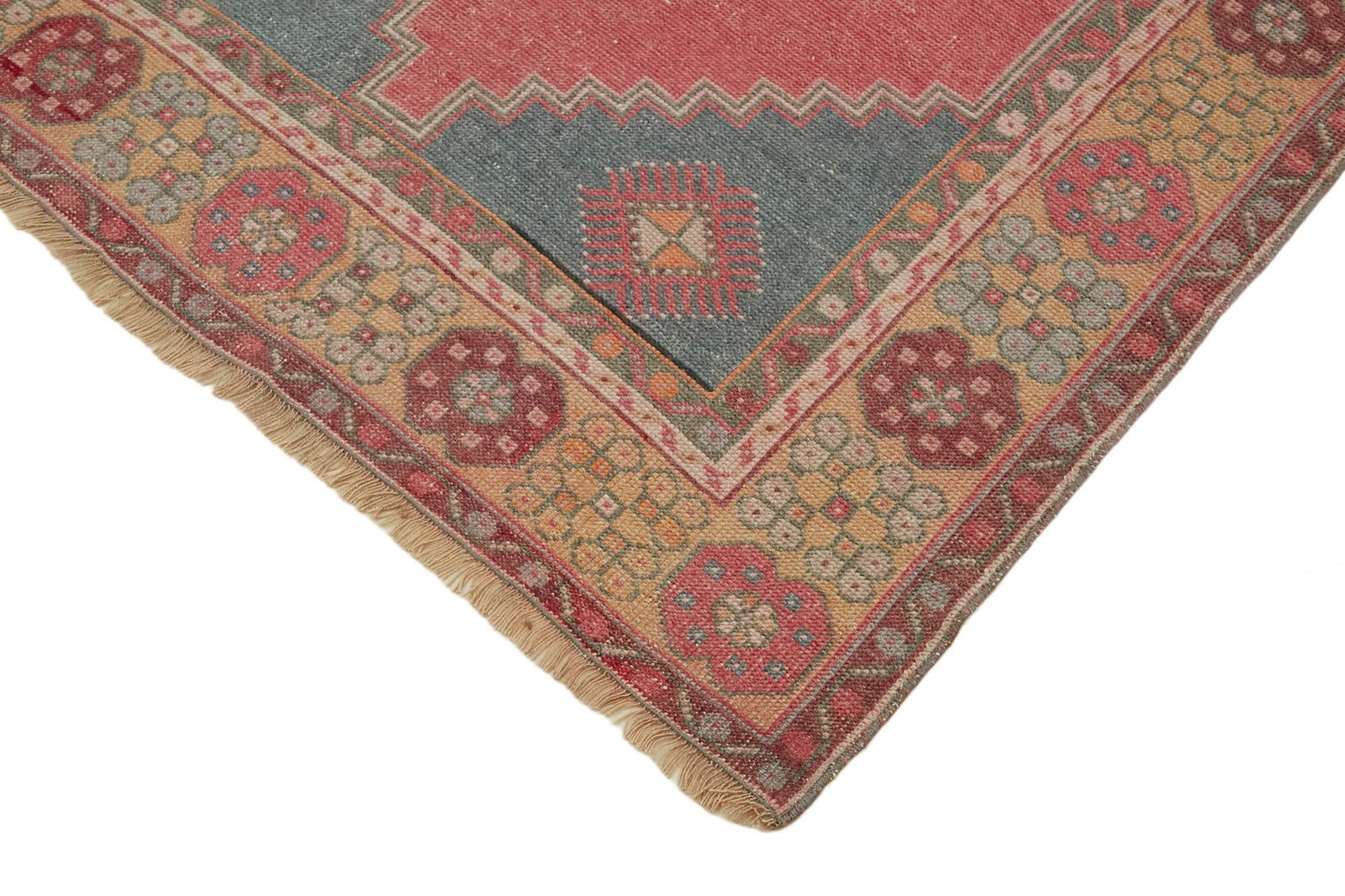 Handmade Anatolian Pink Vintage Rug 115 Cm X 219 Cm photo Textiles