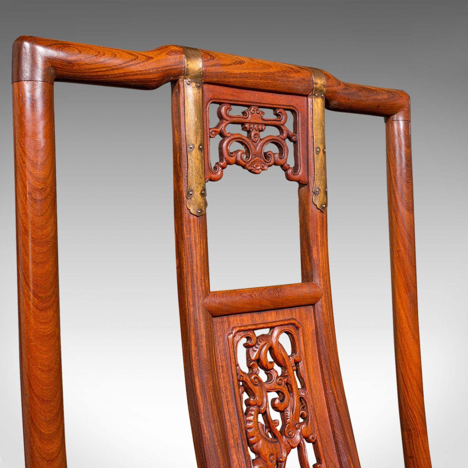Vintage Folding Veranda Chair, Oriental, Teak Campaign Seat, Art photo buy