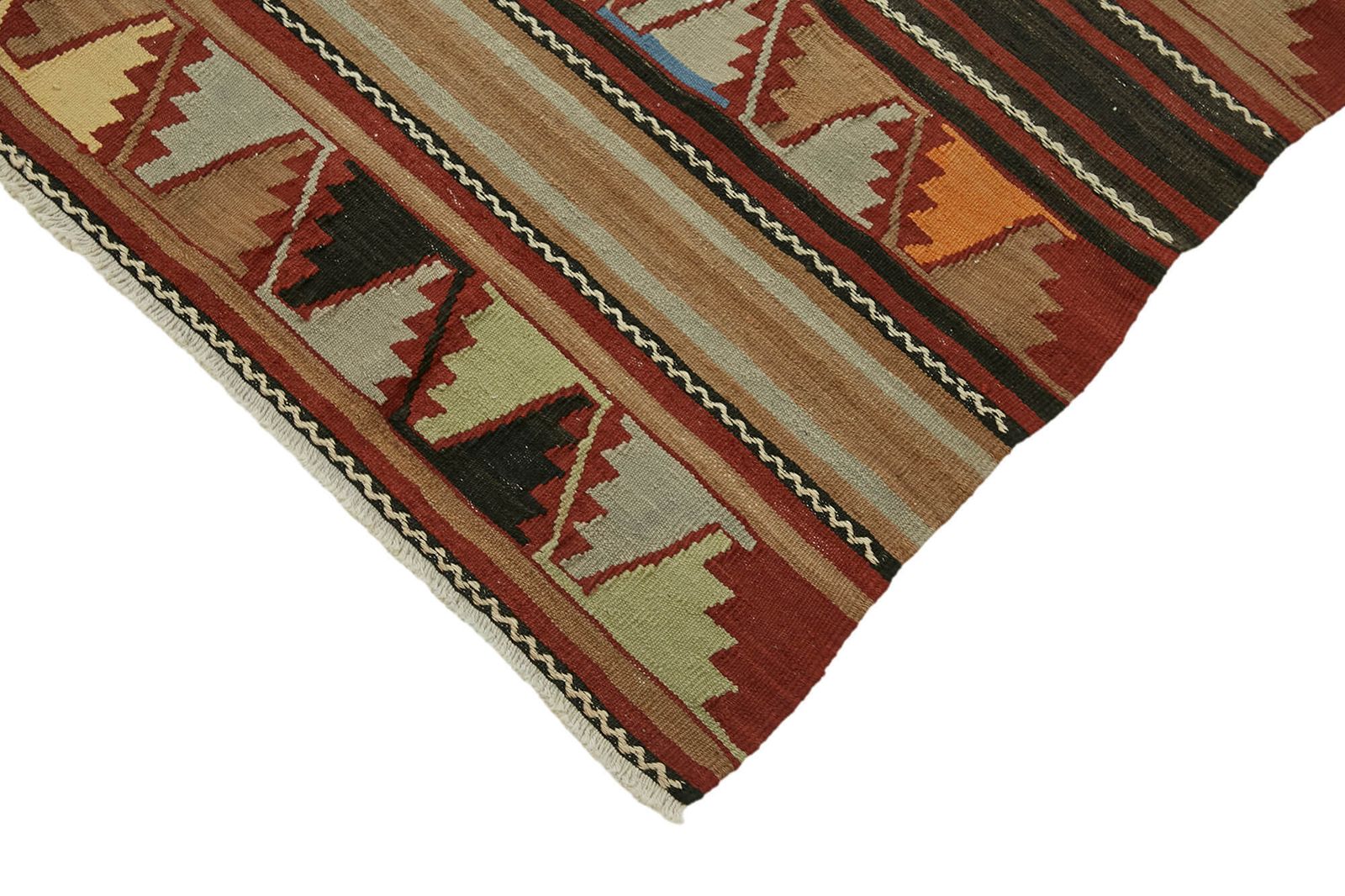 Handmade Multicolor Oriental Kilim Rug 148 Cm X 233 Cm photo Textiles