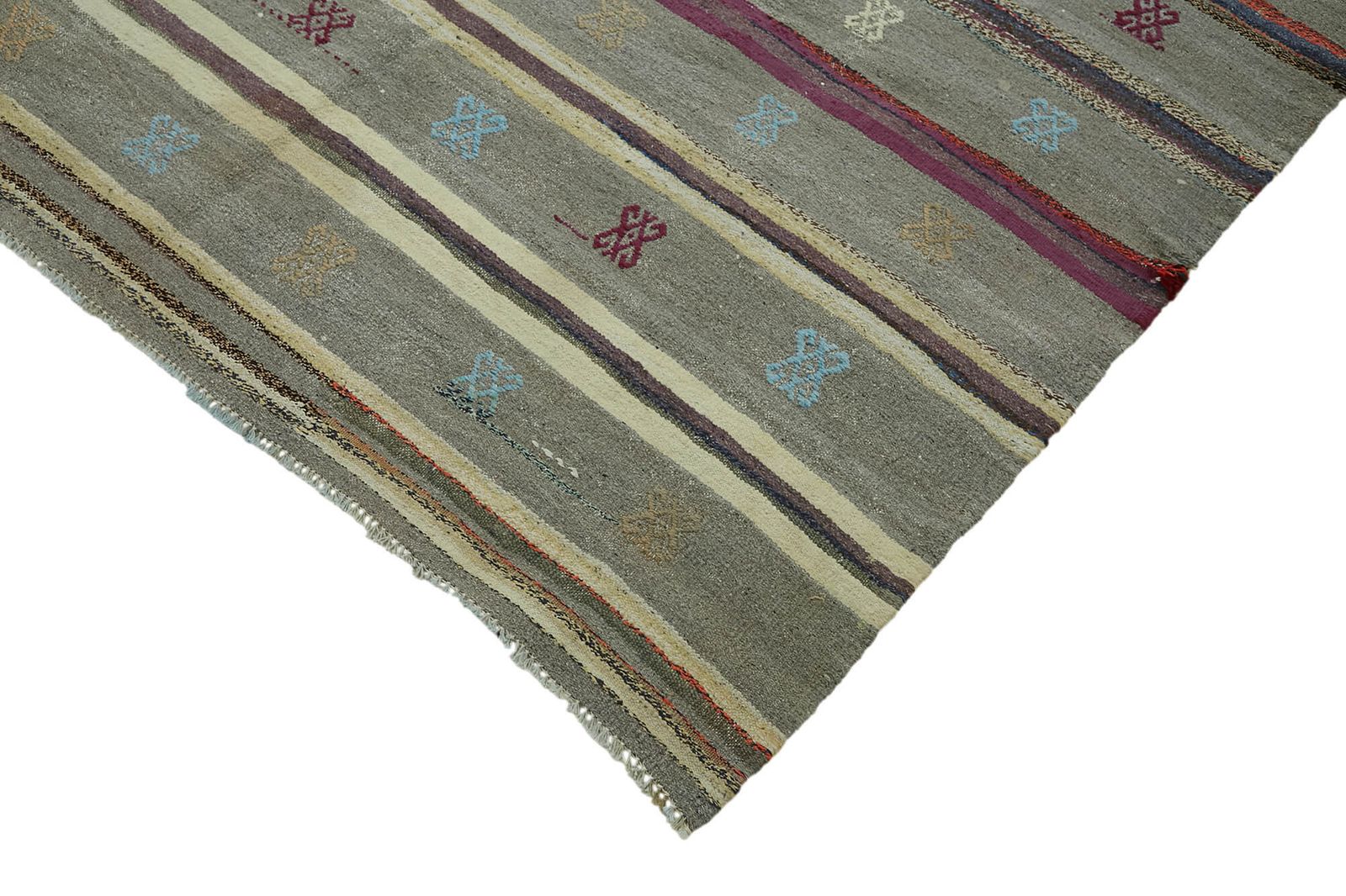 Handmade Multicolor Oriental Kilim Rug 148 Cm X 250 Cm photo Textiles