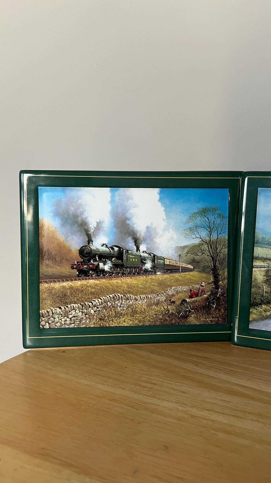 Set Of 3 Limited Edition Ceramic Plates – Great Western Memories Steam Train Series photo furniture