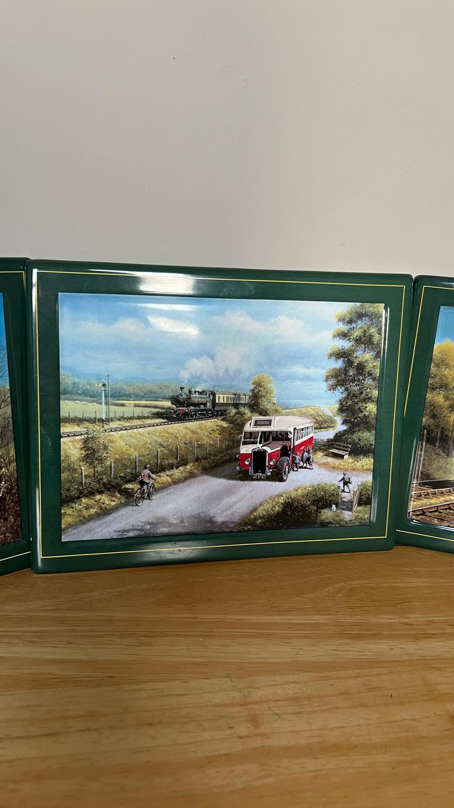 Set Of 3 Limited Edition Ceramic Plates – Great Western Memories Steam Train Series photo for sale