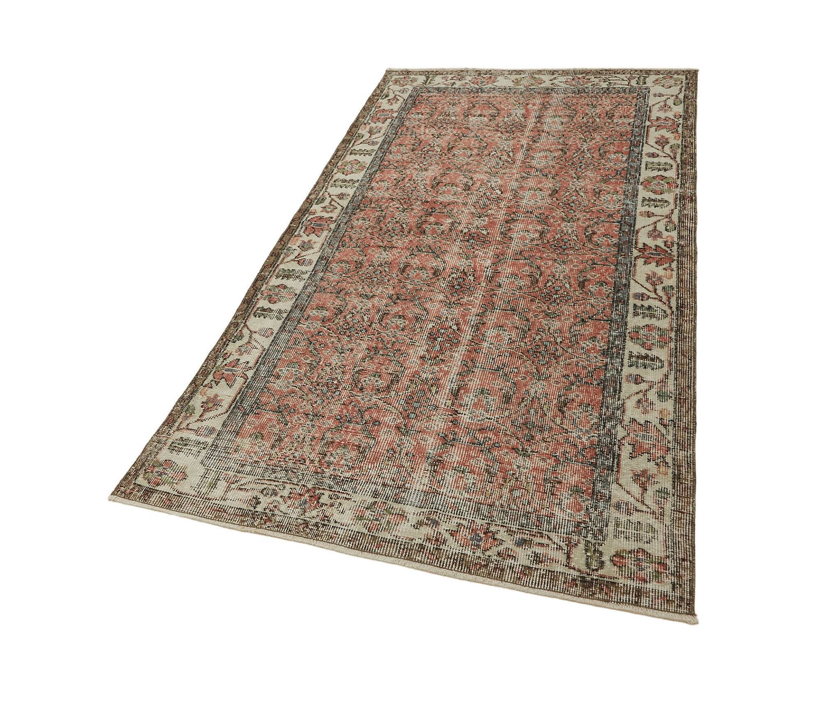 Handmade Red Turkish Vintage Area Rug 108 Cm X 198 Cm photo for sale