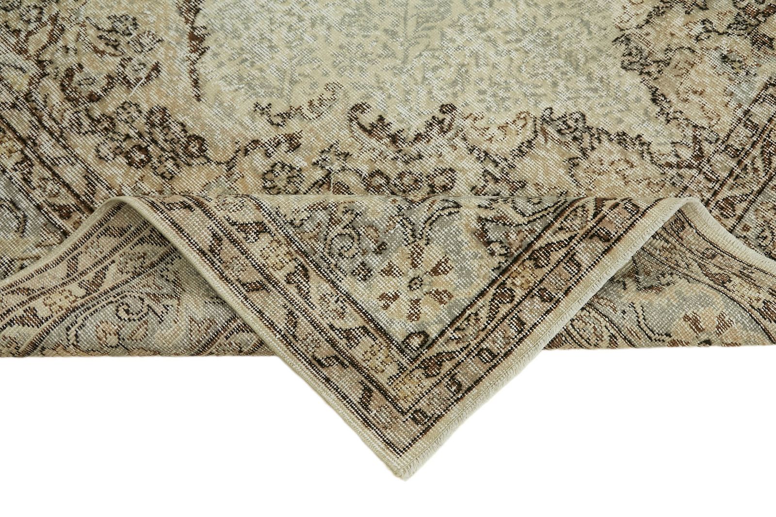 Handmade Beige Turkish Vintage Area Rug 210 Cm X 313 Cm photo vinterior