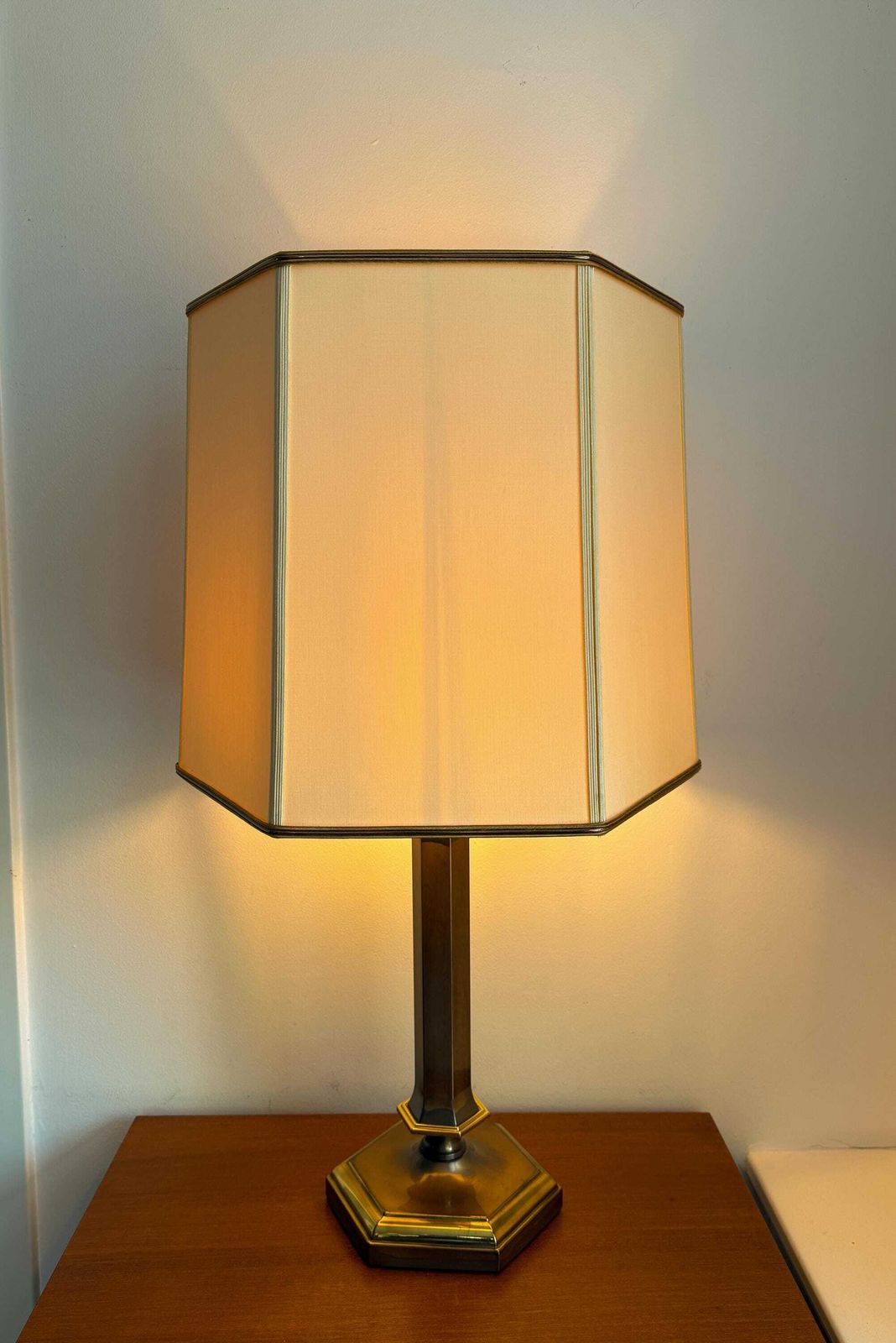 Vintage Herda Amsterdam Messing Tafellamp Xxl (74 Cm / 29,13") | Mid Century | Hollywood Regency | Jaren 60/70 photo Verlichting