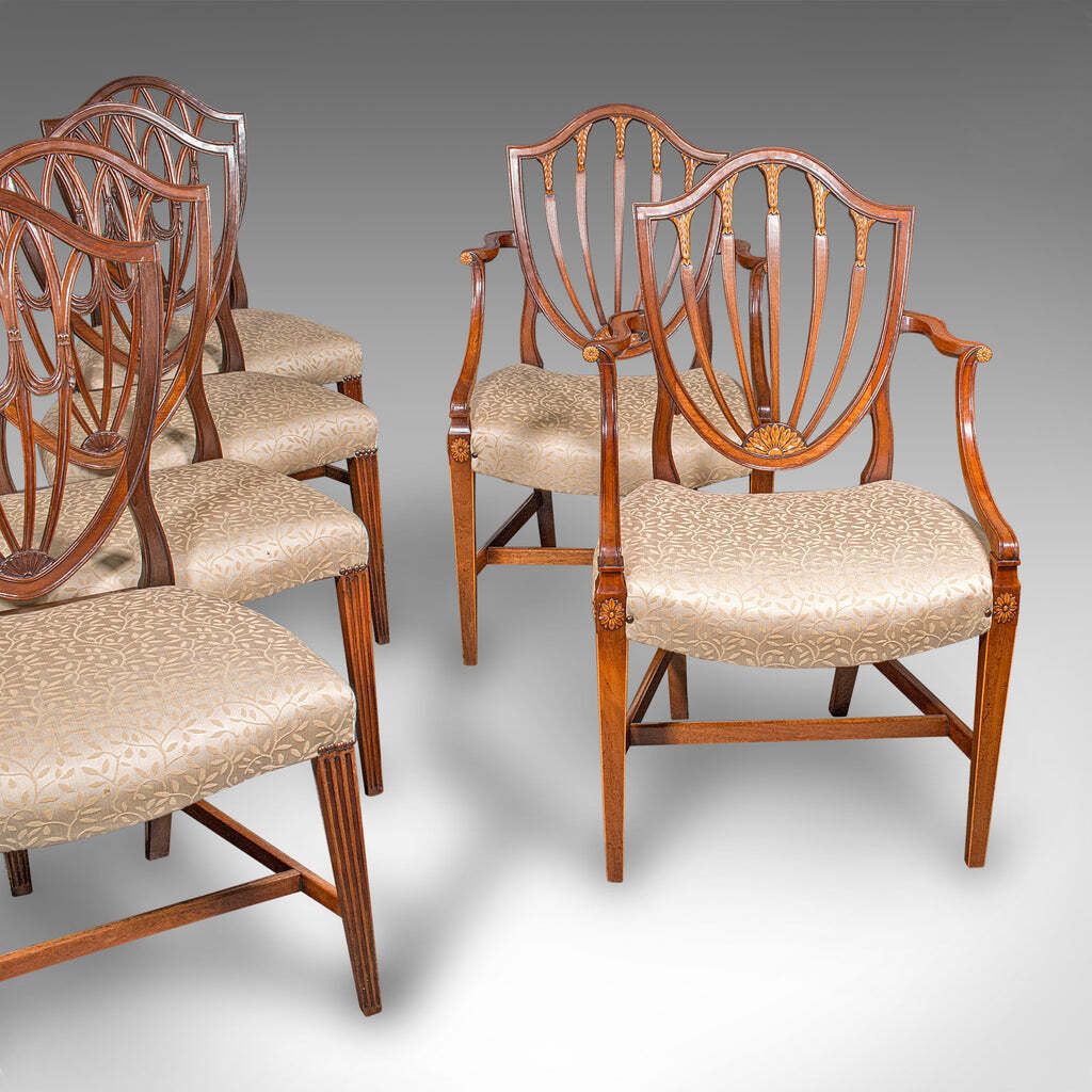 Antique Dining Chair Suite, English, Carver & Slipper Chairs, Georgian, C.1800