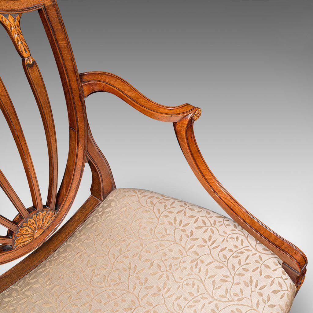 4032.0 Antique Dining Chair Suite, English, Carver & Slipper Chairs, Georgian, C.1800 photo