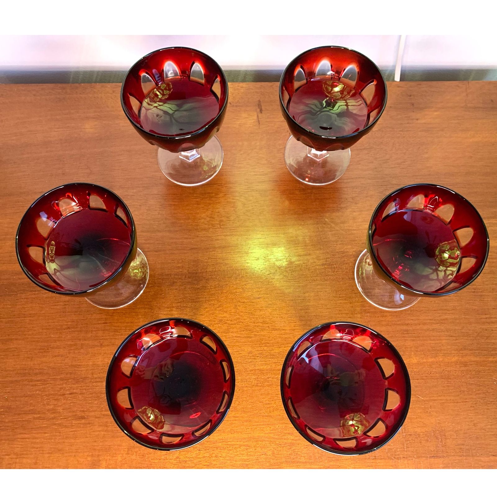Rubilux Cristal D'arques   Luminarc   Ruby Red   Vintage Wine And Champagne Glasses photo 68.0