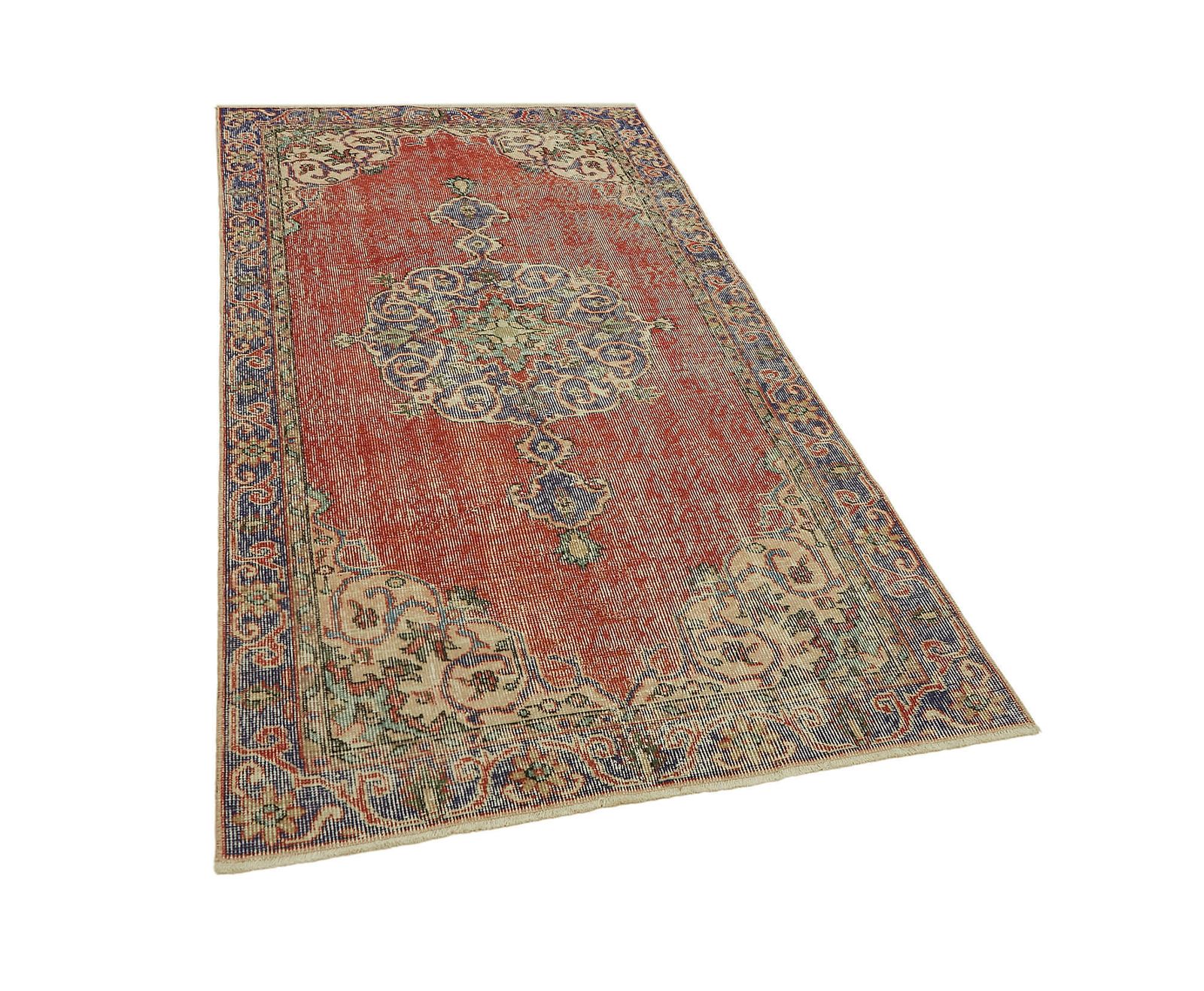 3x7 Red Turkish Vintage Area Rug   45876 photo furniture