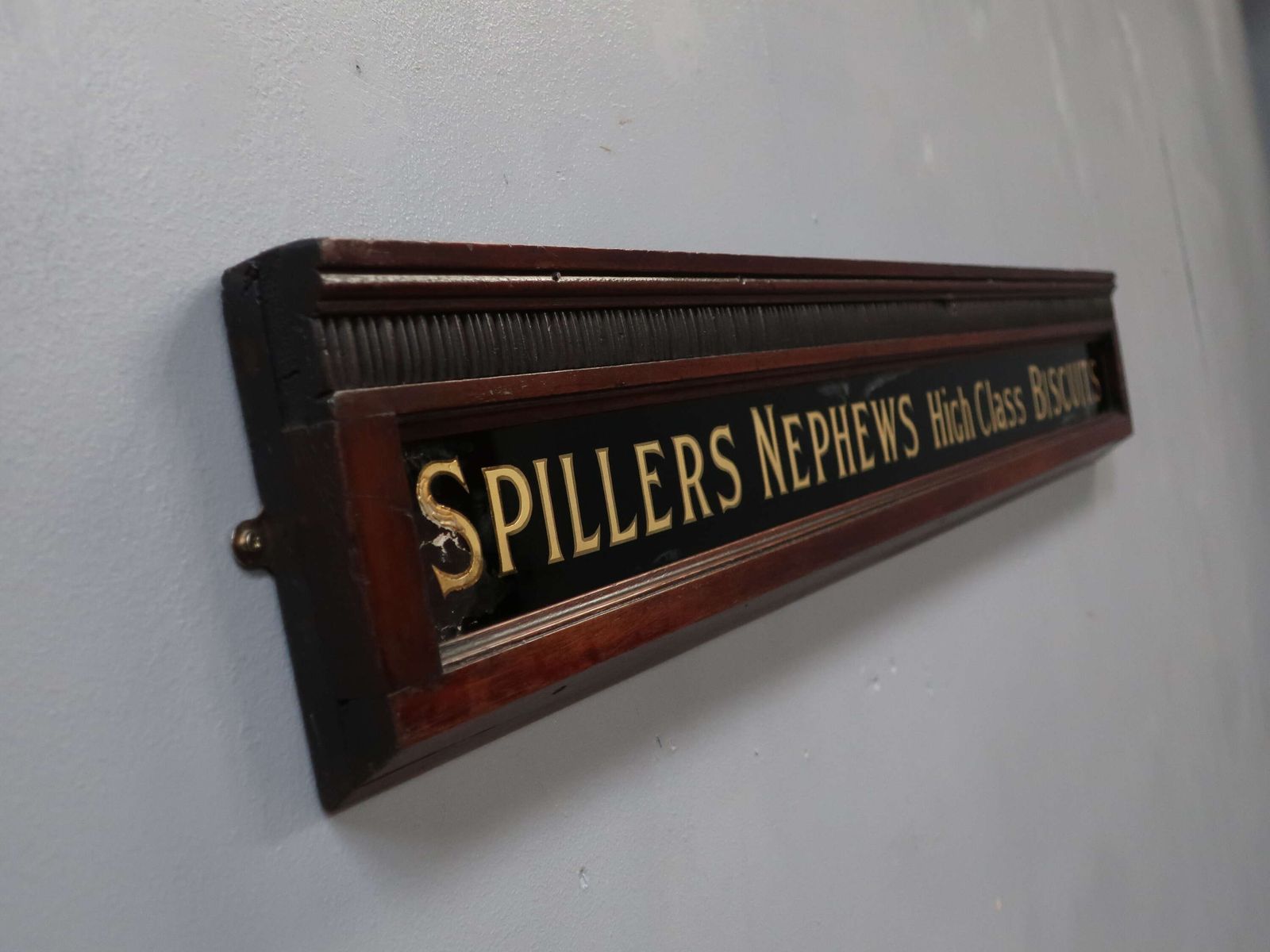 photo for sale Spillers Nephews Biscuits ~ Gilt Glass Advertising Sign