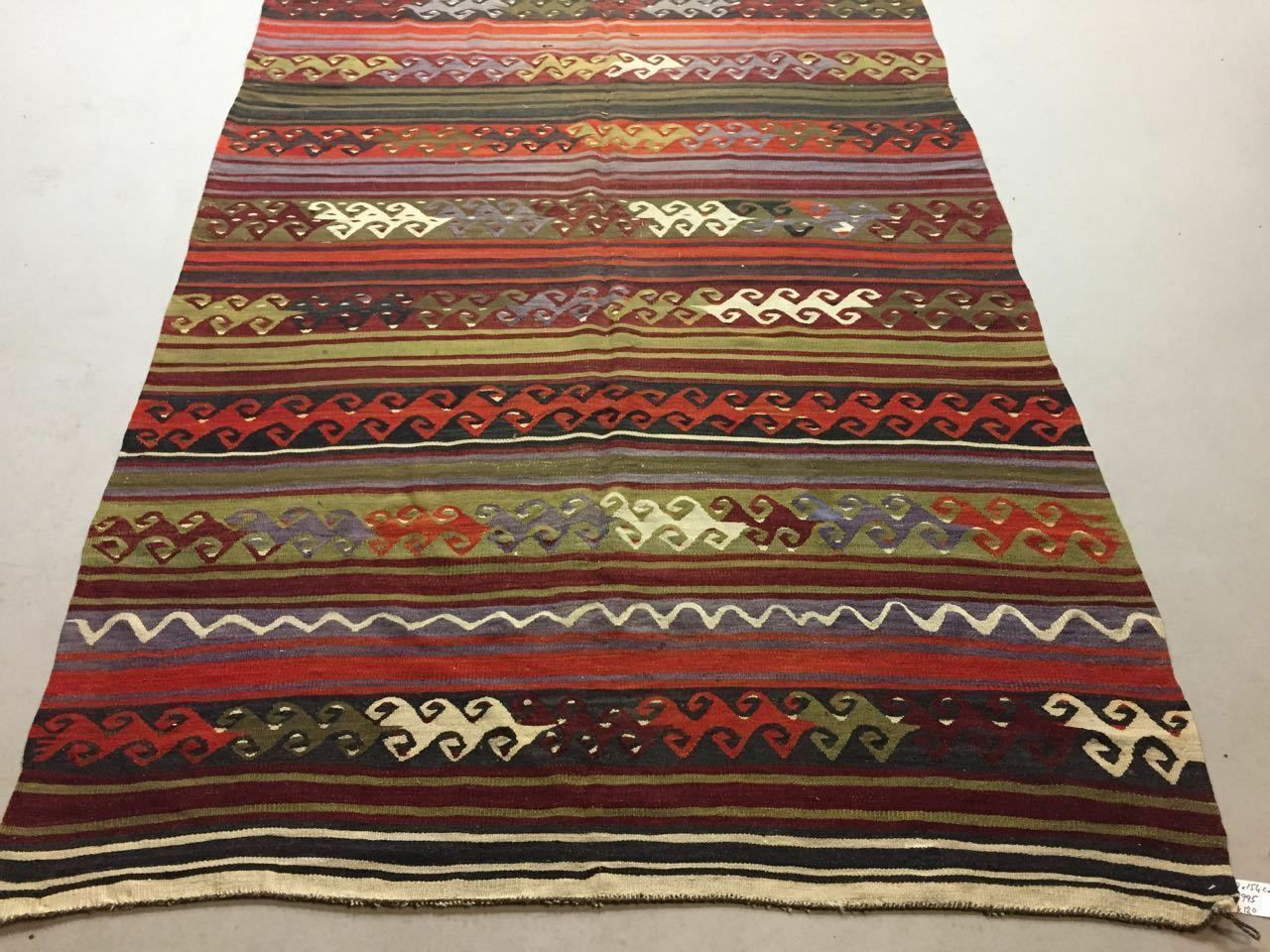 Antique Turkish Kilim Rug 420x154cm Shabby Vintage Old Country Home Kelim photo furniture