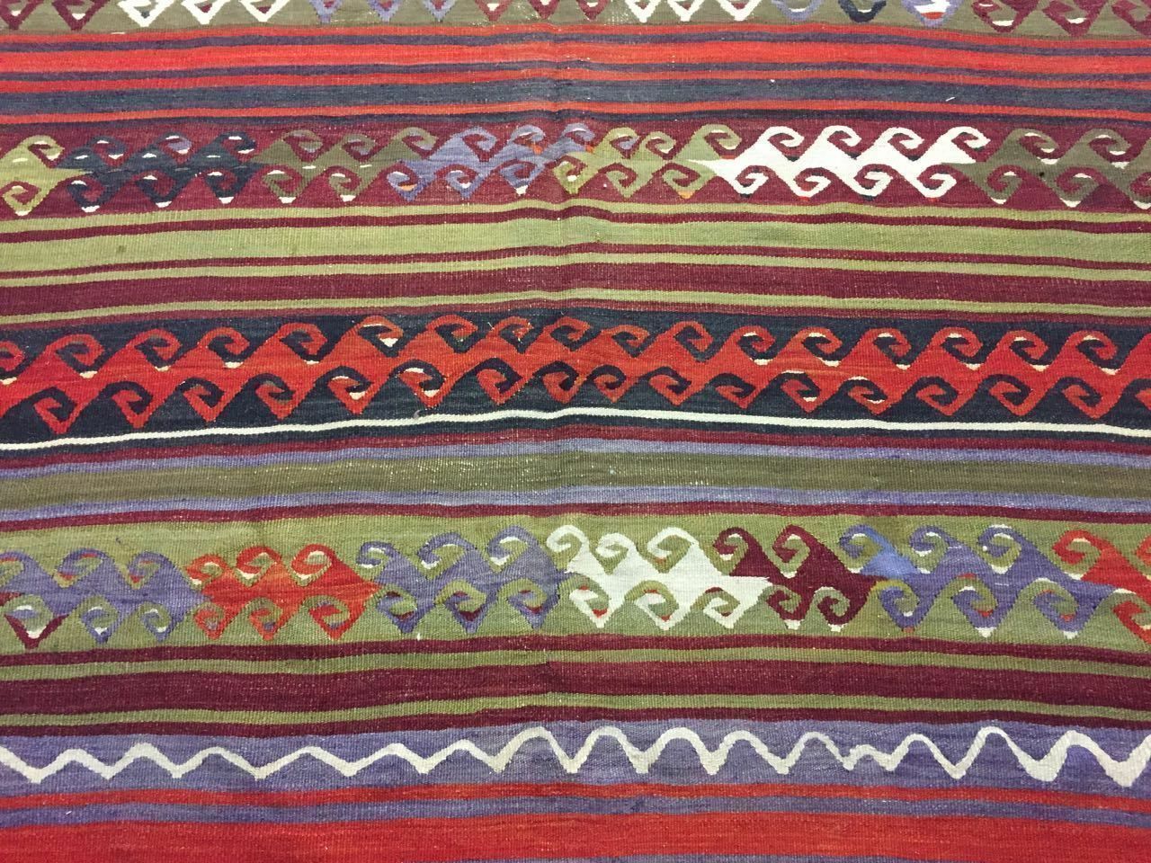 Antique Turkish Kilim Rug 420x154cm Shabby Vintage Old Country Home Kelim photo 995.0