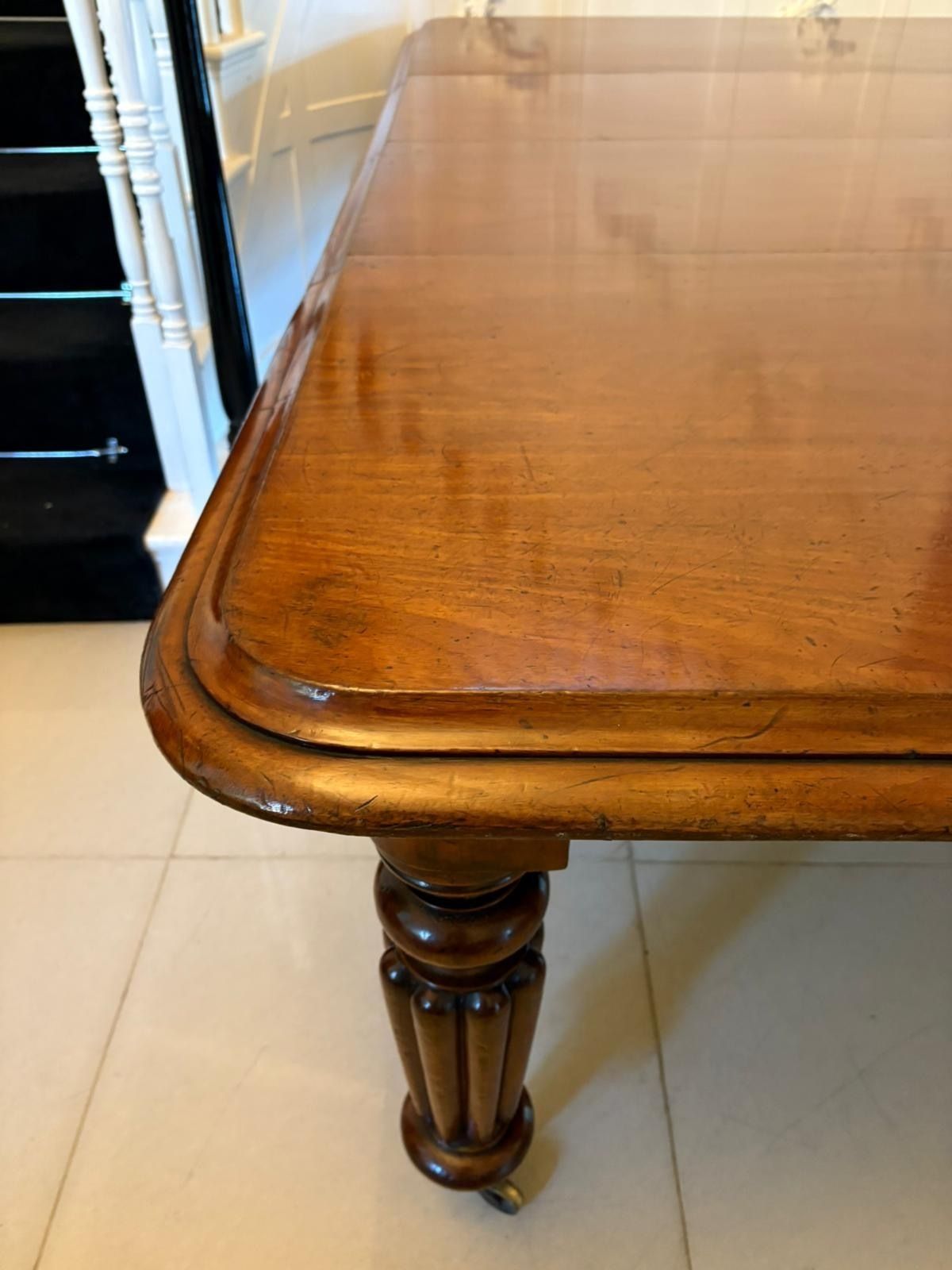 Antique Quality Mahogany 10/12 Seater Extending Dining Table photo vinterior