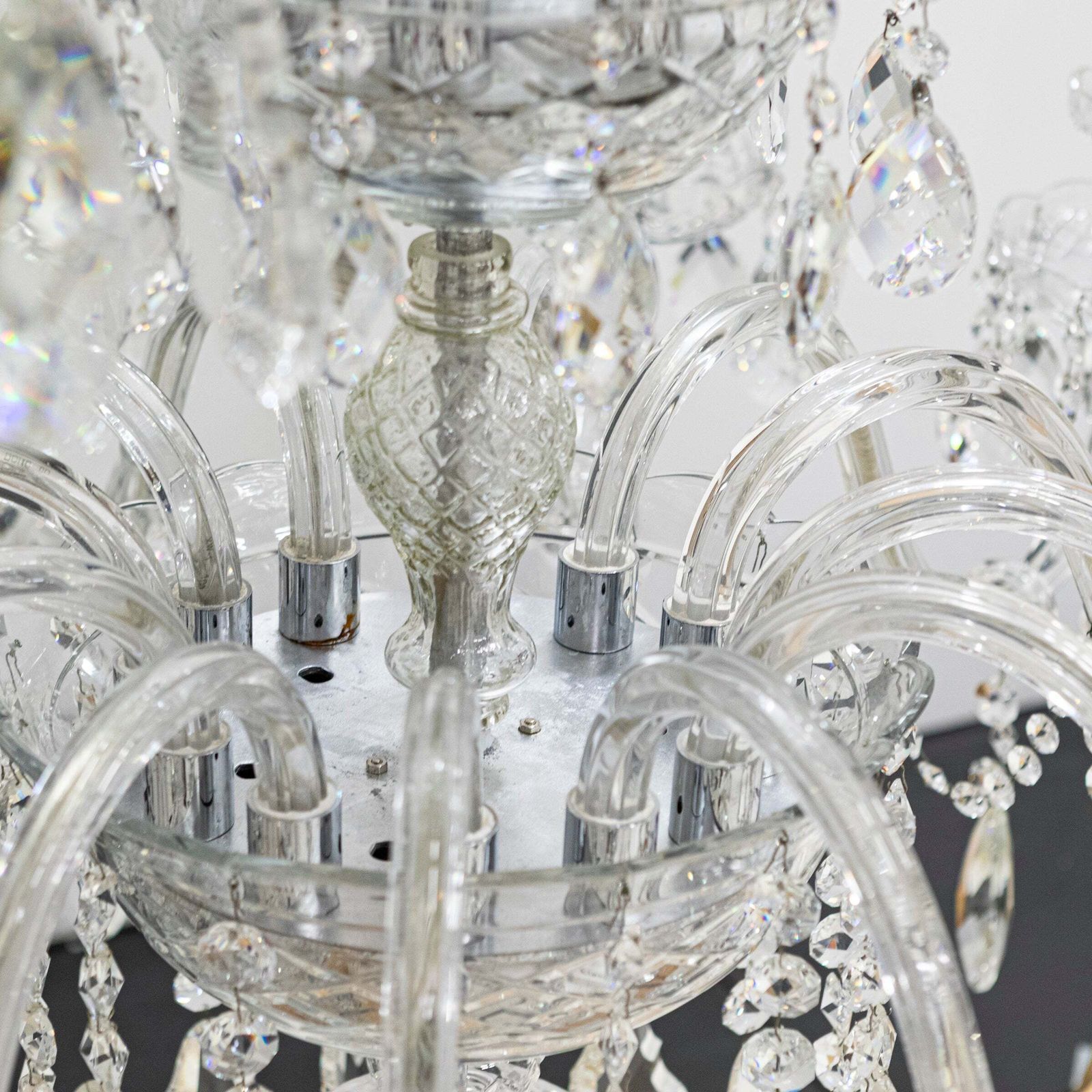 photo for sale Spectacular Extra Large Lead Crystal Chandelier 5'7'' Tall