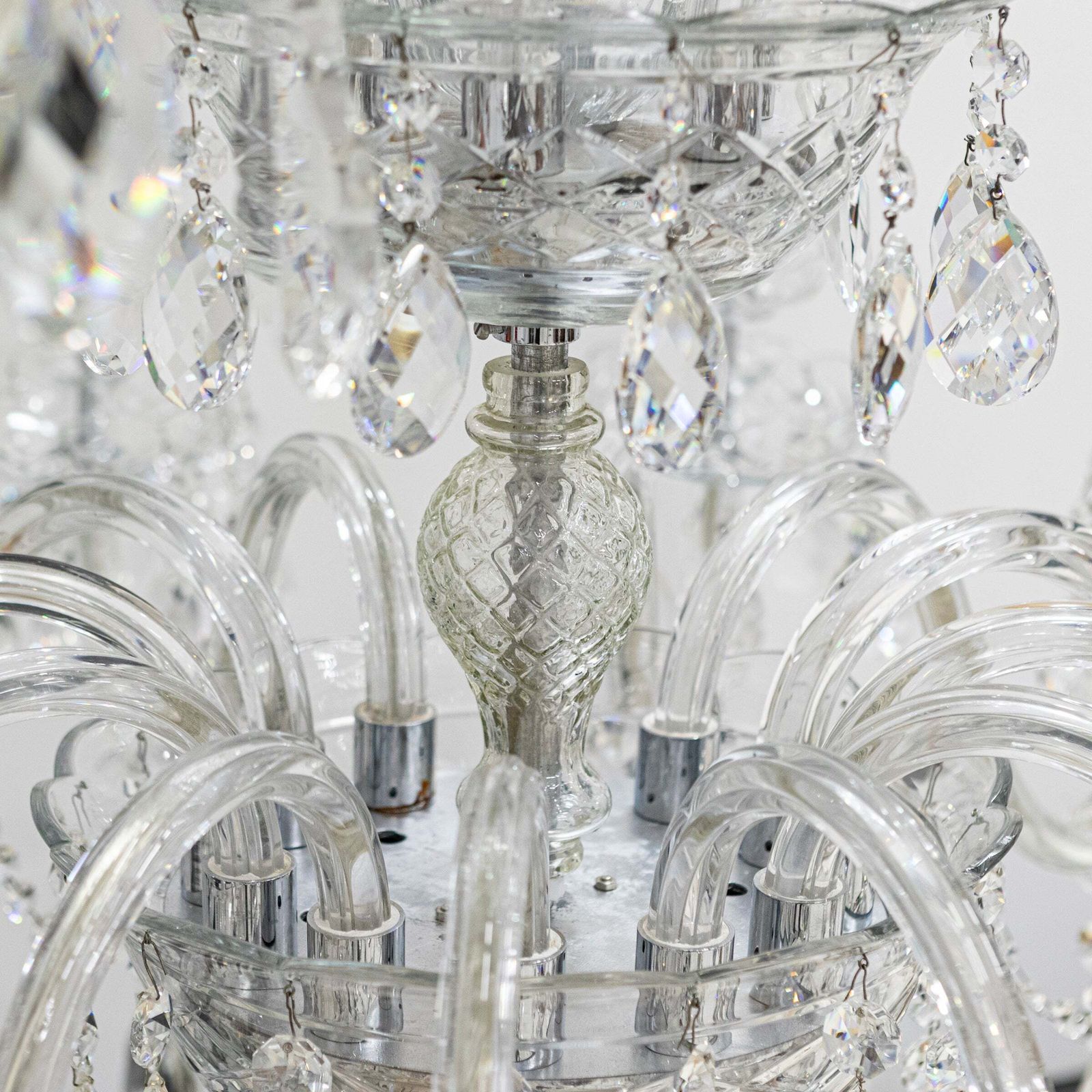 Lighting Spectacular Extra Large Lead Crystal Chandelier 5'7'' Tall photo