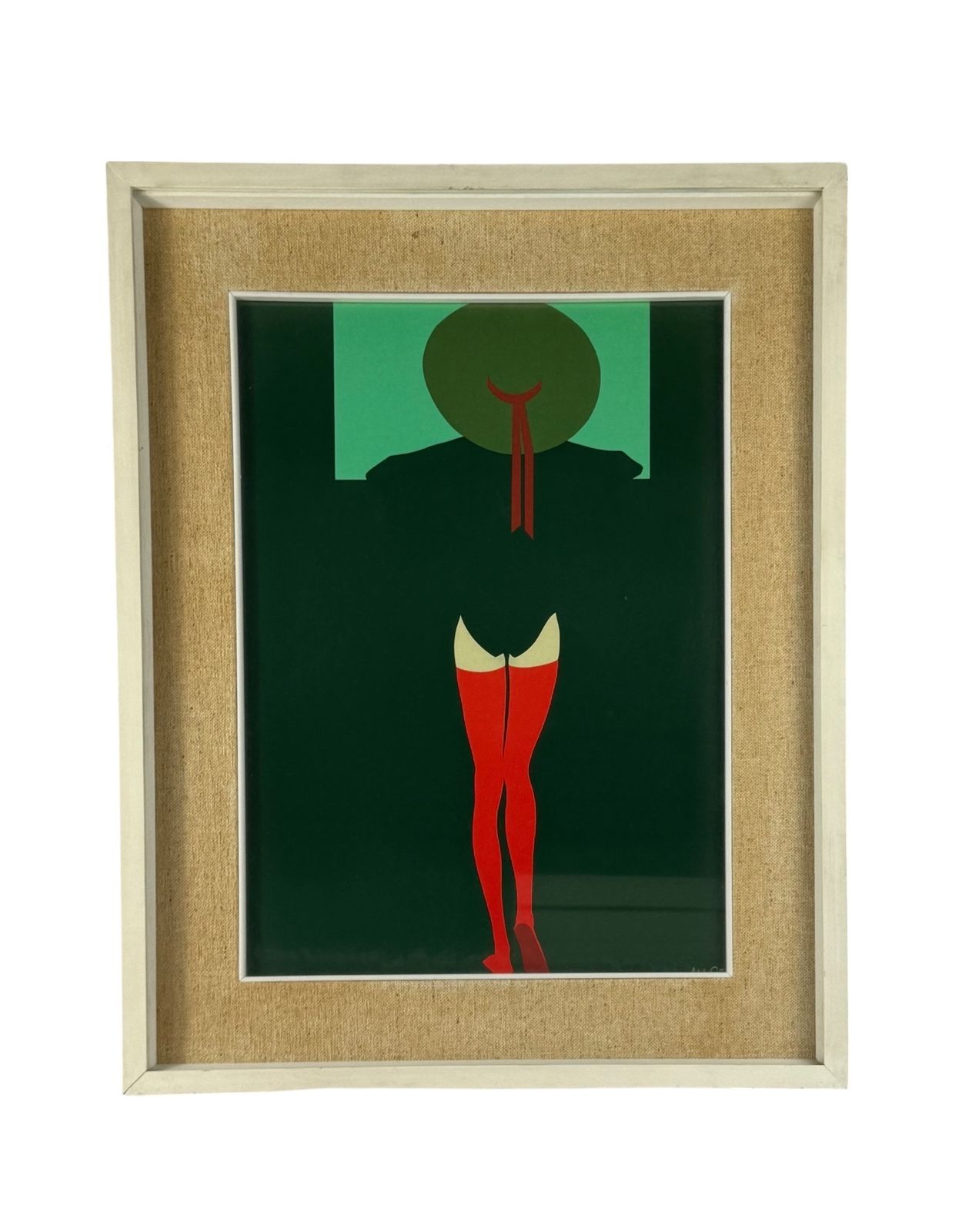 Amleto Dalla Costa, Original Serigraph Framed, Milan Italy 1980s photo furniture