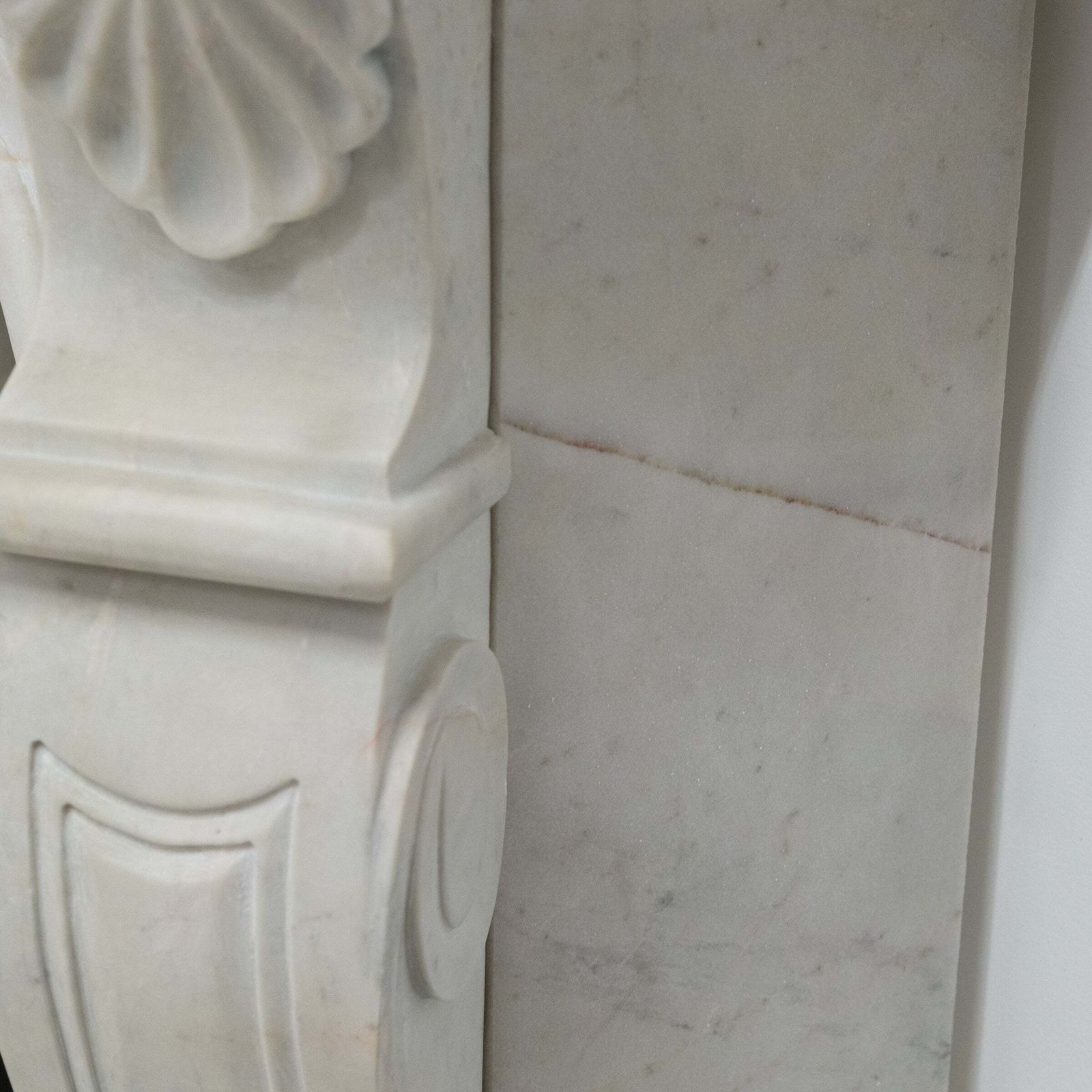 photo for sale Reclaimed French Louis XVI Style Marble Fireplace
