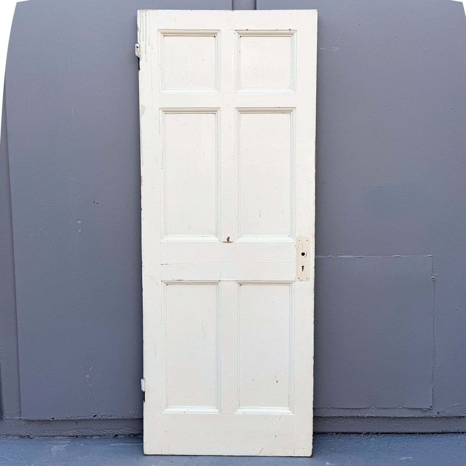photo for sale Antique Georgian 6 Panel Door   195.5cm X 76cm