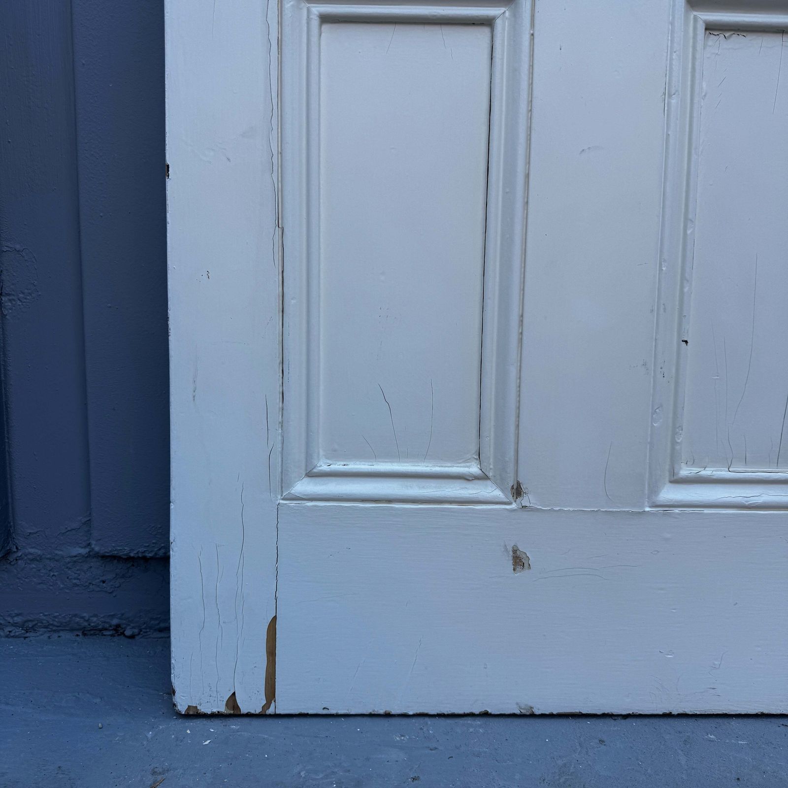Antique Victorian 4 Panel Door   201cm X 79cm photo vintage