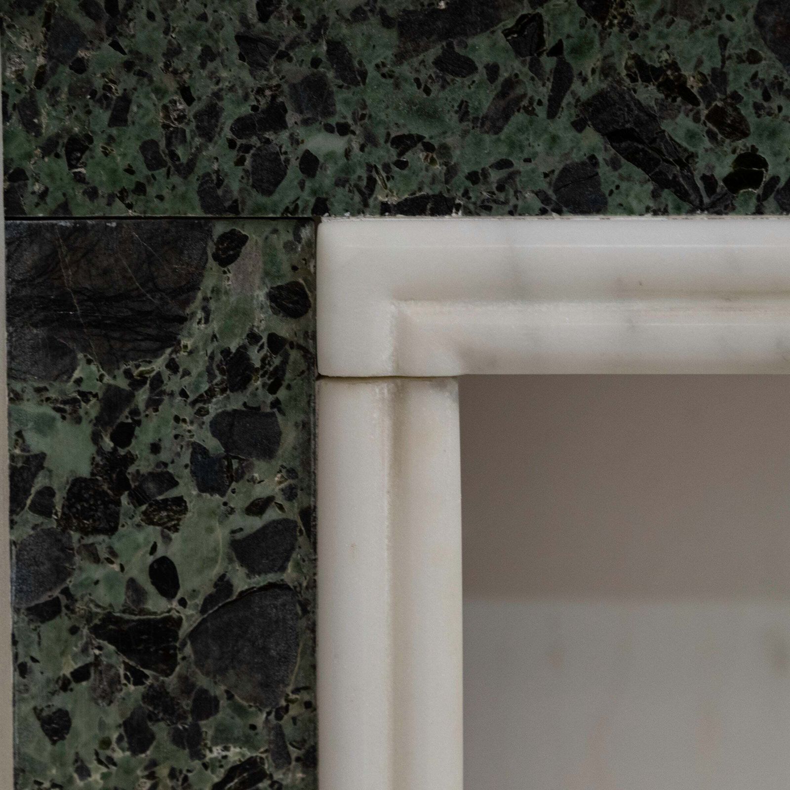 photo buy Reclaimed Georgian Style Statuary & Verde Marble Surround (Pair Available)