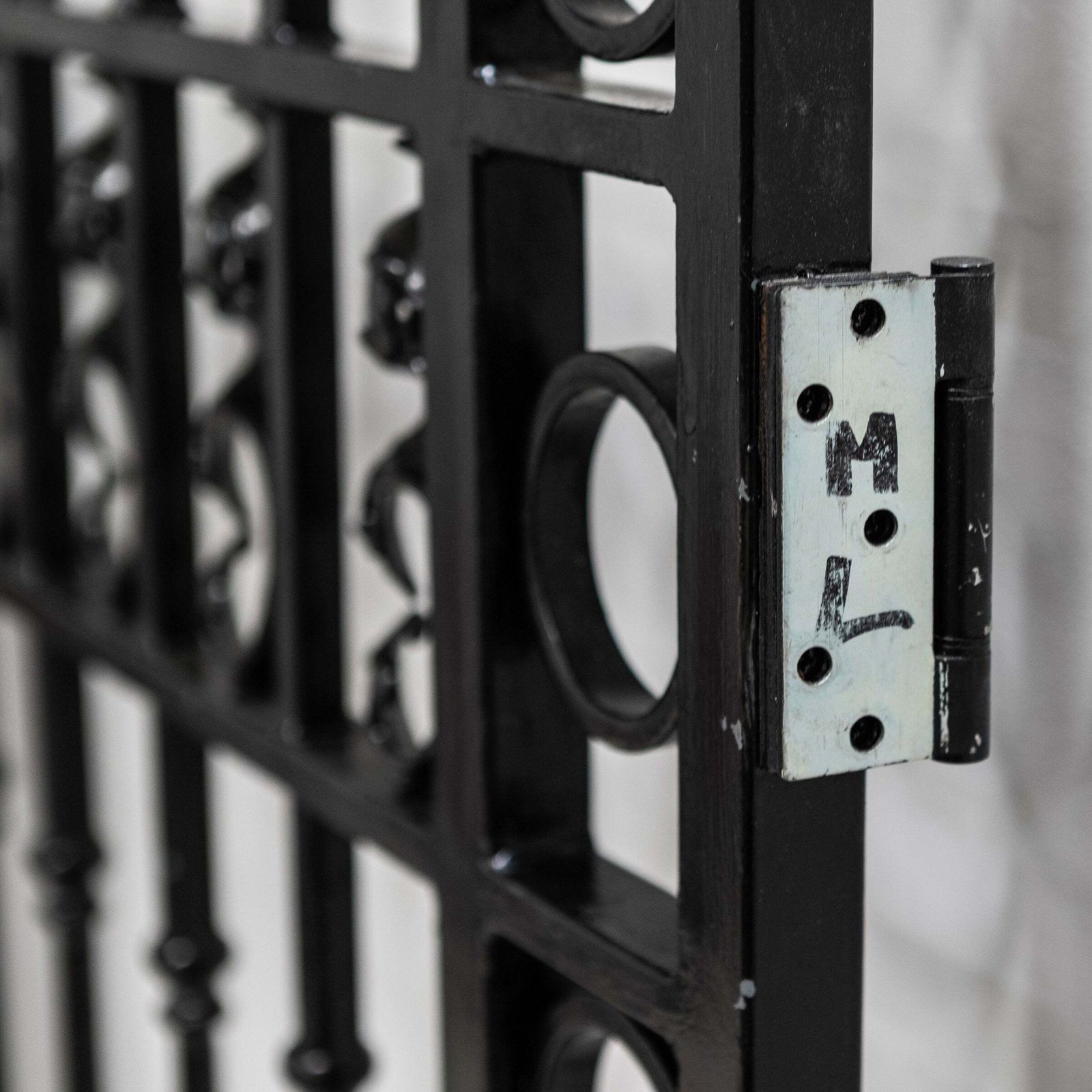 Reclaimed Black Wrought Iron Gates photo buy