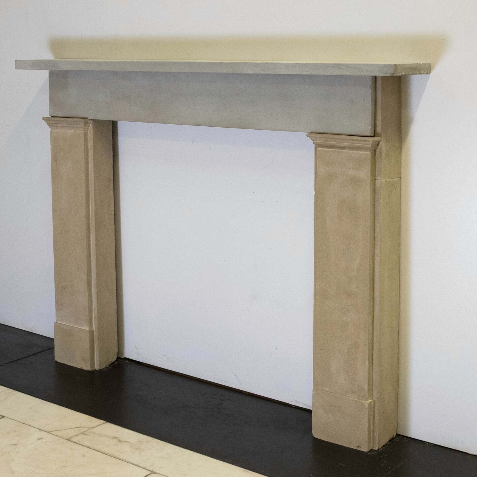 Antique Sandstone Crossover Fireplace Surround photo vinterior