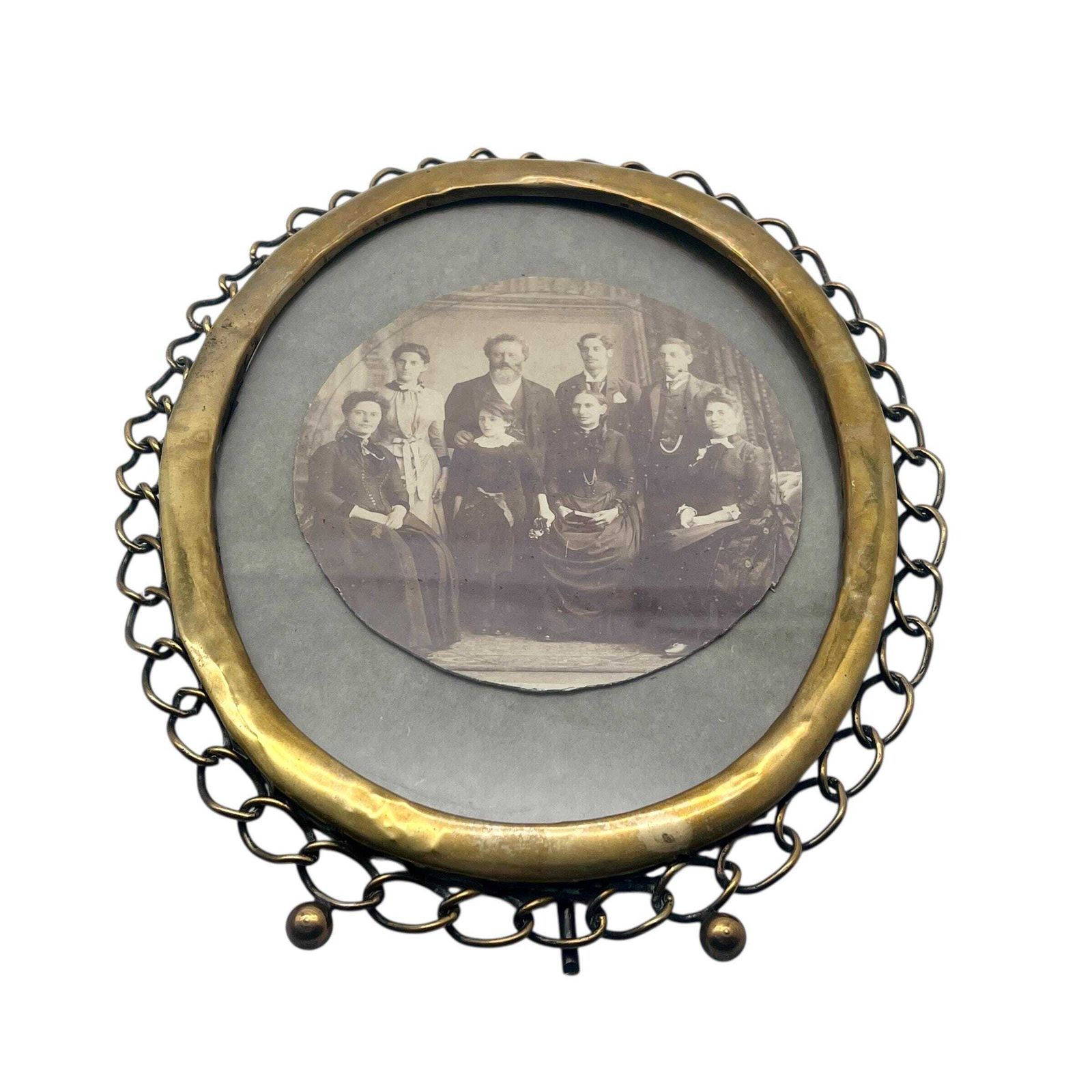 Antique Victorian Oval Brass Link Photograph Frame   Brass Link Picture Frame   Bedroom Decor   Home Decor photo furniture