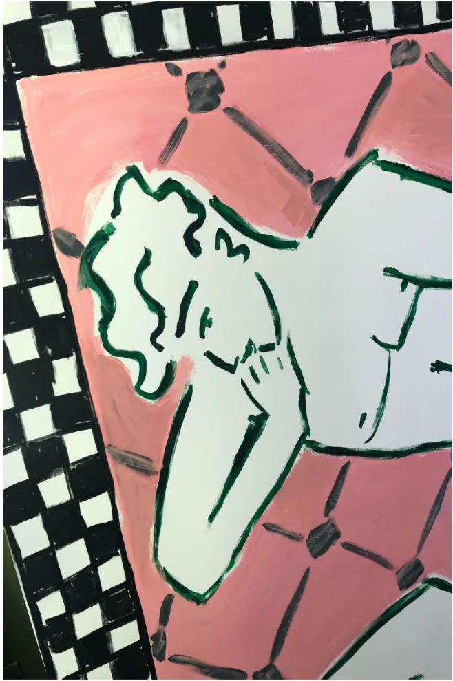 Painting (Acrylic On Wood) By Luke Edward Hall M.2020 photo furniture