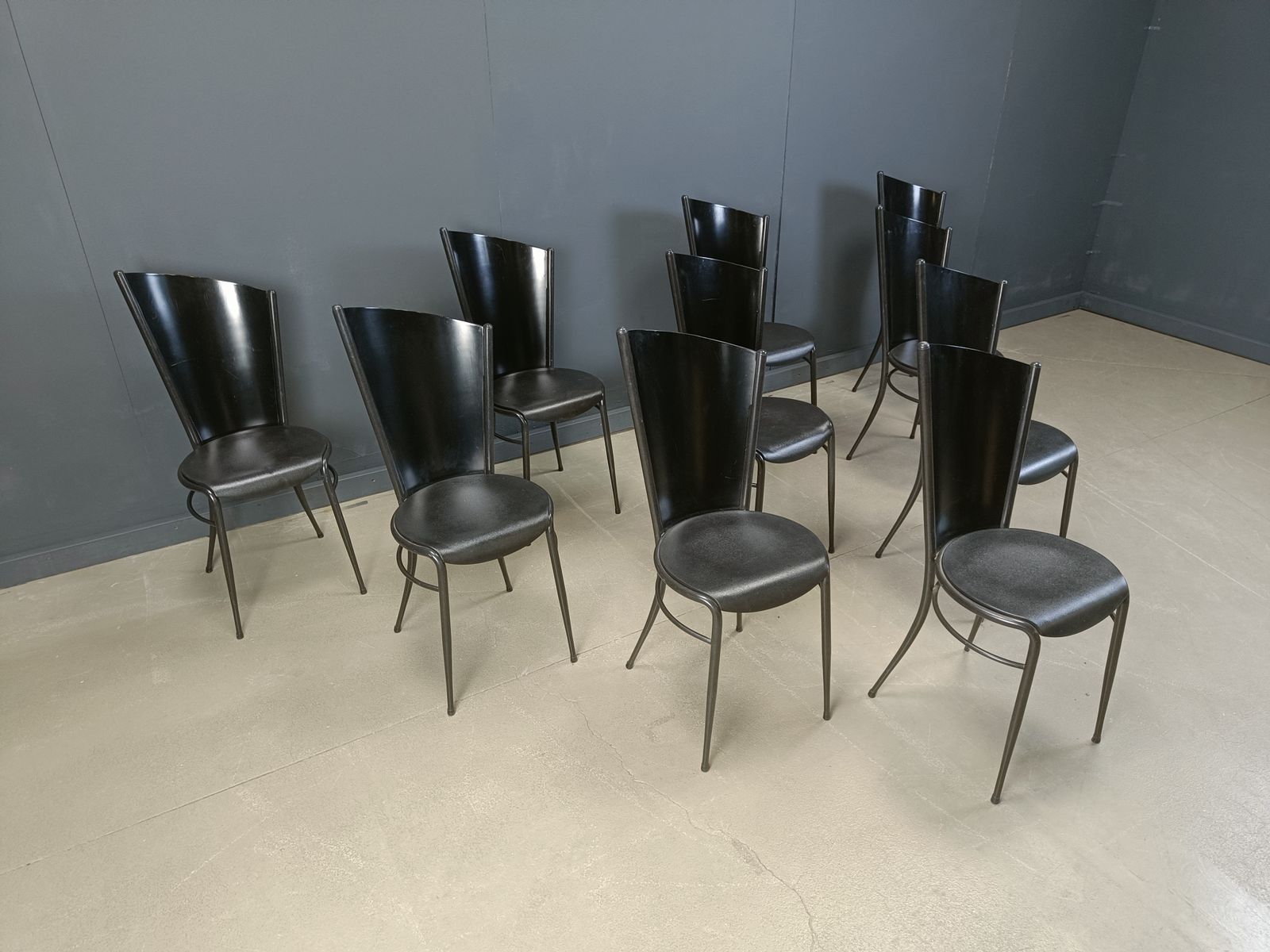 Post Modern Wooden Dining Chairs, 1980s   Set Of 10 photo furniture
