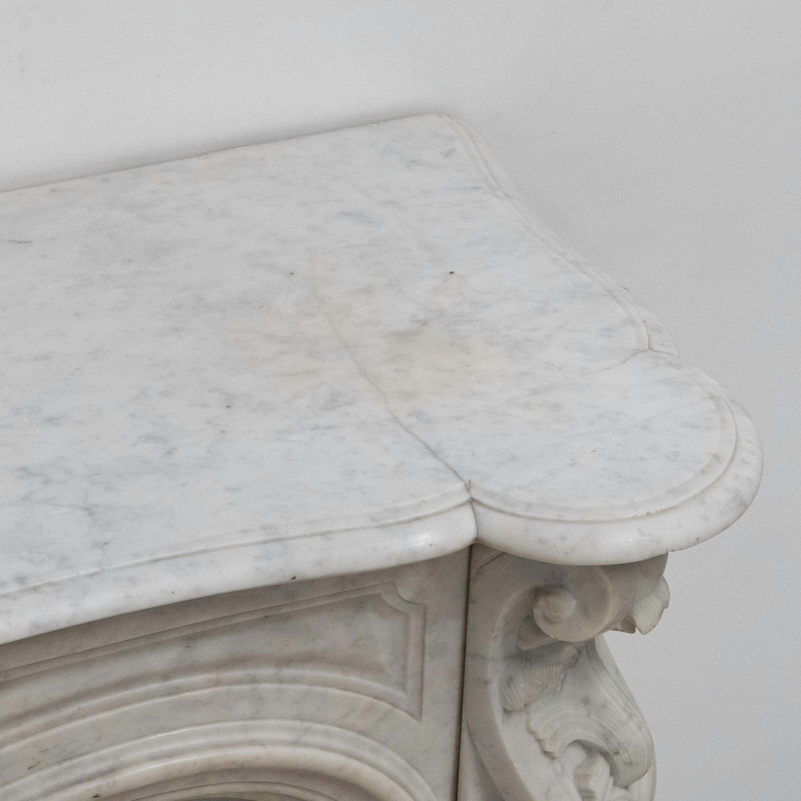 Antique French Style Carrara Marble Chimneypiece photo buy