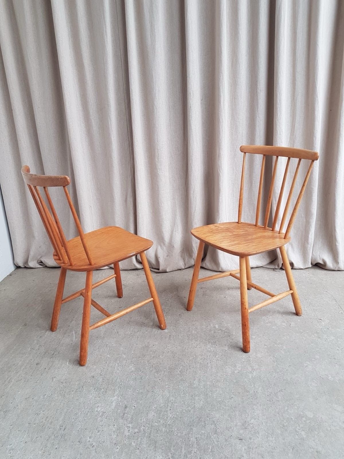 photo furniture Vtg Late Mid Century Set 2 Farstrup Dining Chairs Scandi Danish Retro R842