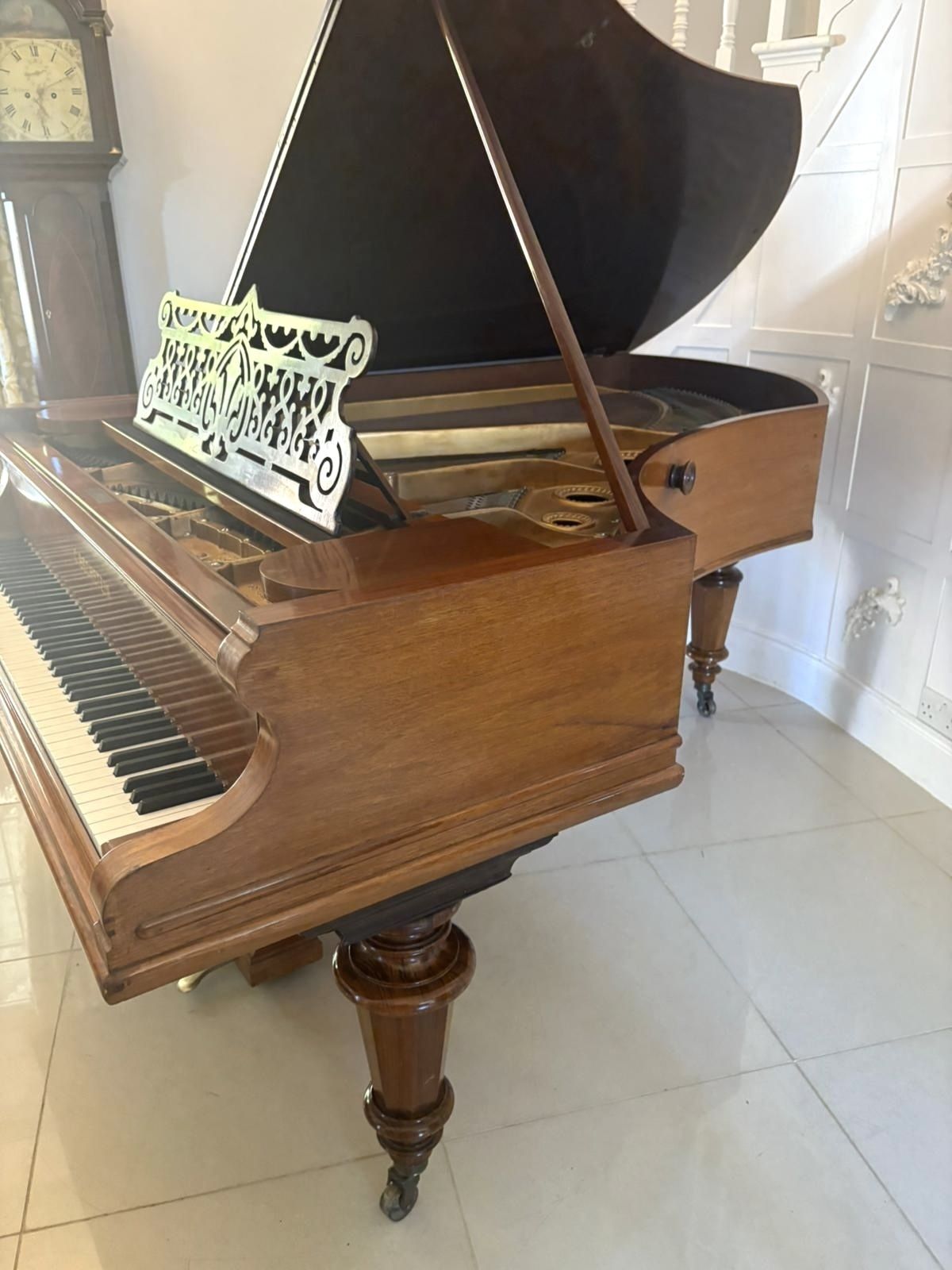 photo vintage Exceptional Quality Antique C.Bechstein 19th Century Rosewood Boudoir Grand Piano Model V (1898)
