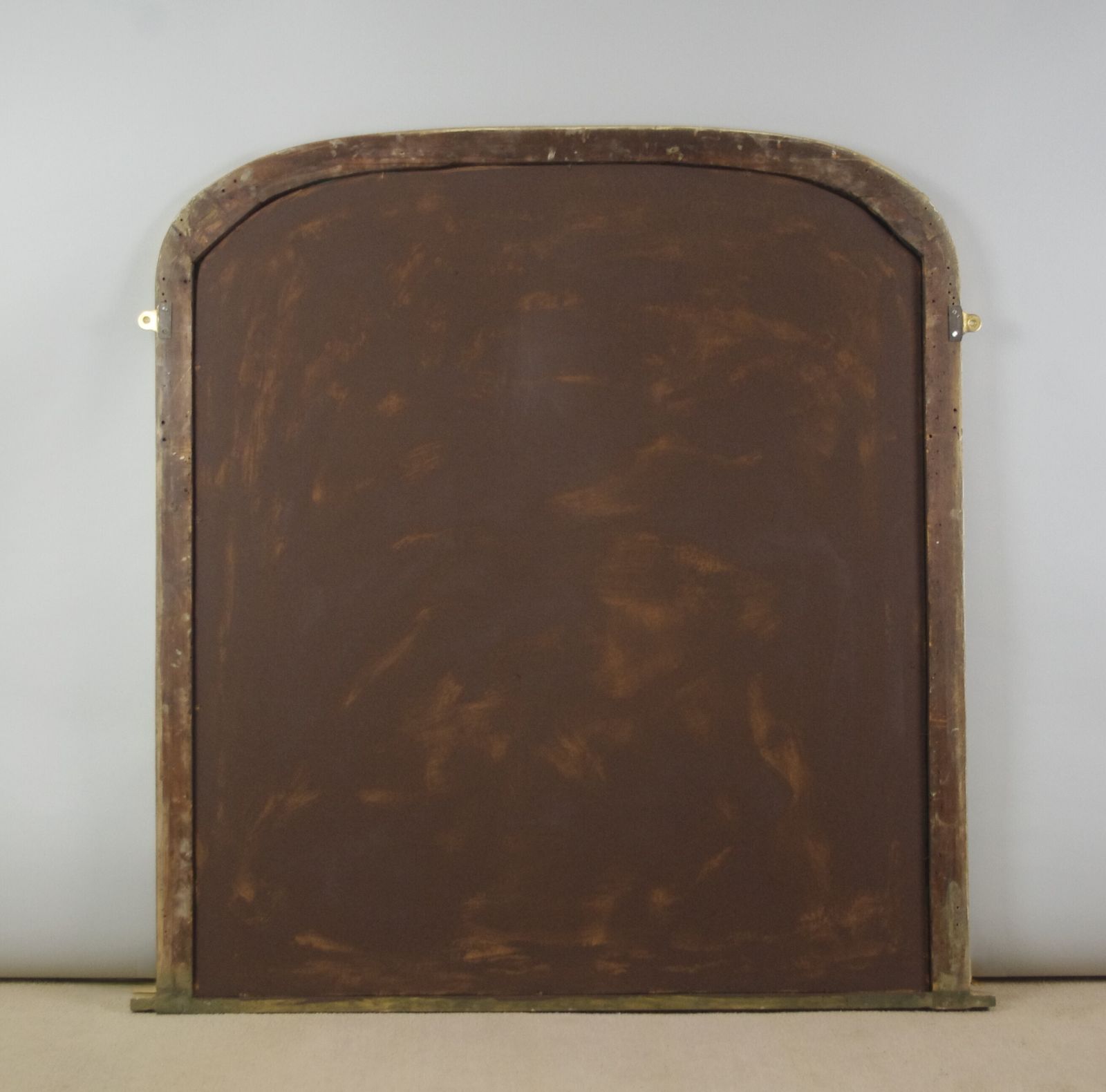 Victorian Gilt Large Arch Top Overmantle Mirror photo vintage