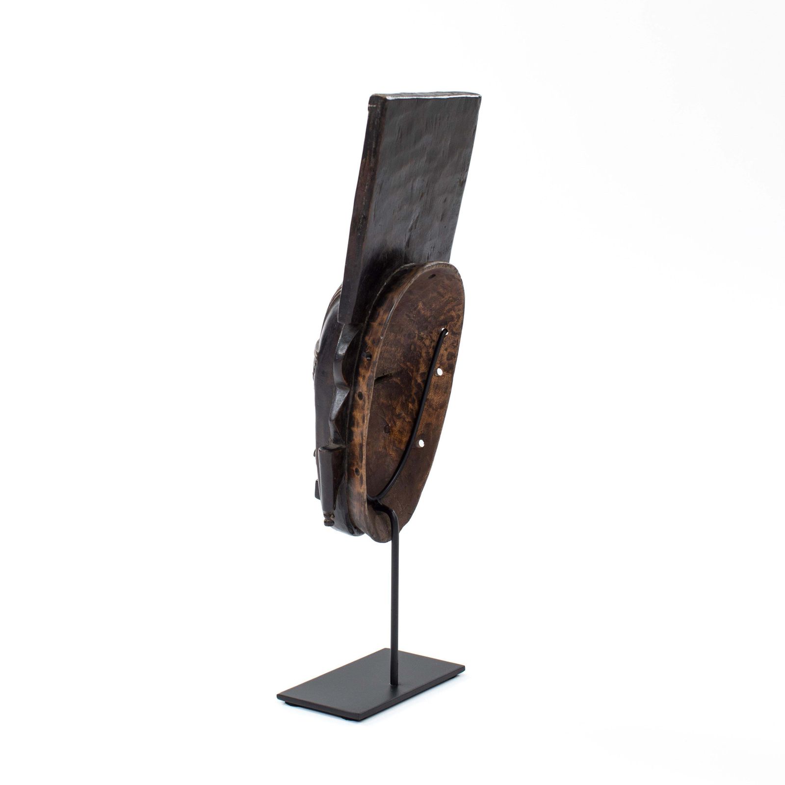 Africain Wooden Ligbi Mask Protruding Plate On The Head, Ivory Coast 1980s photo 1456.0