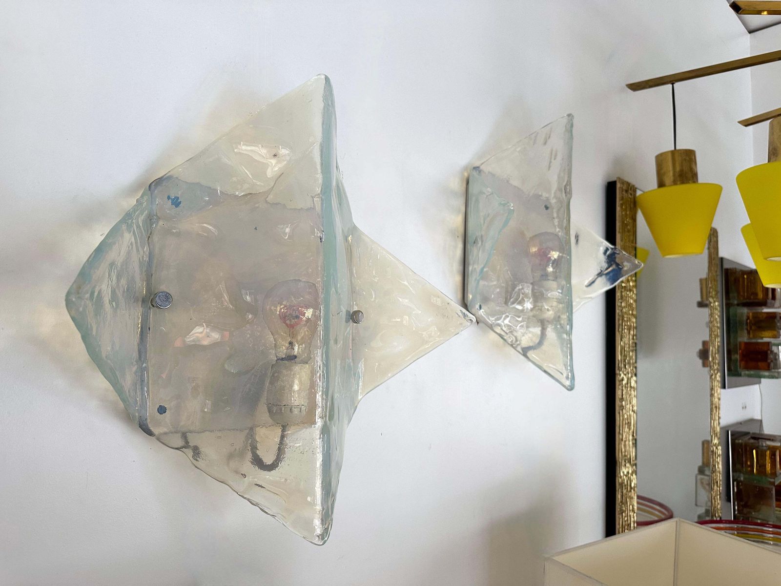 Pair Of Sconces Lp253 Murano Glass By Carlo Nason For Mazzega, Italy, 1970s photo 3255.0