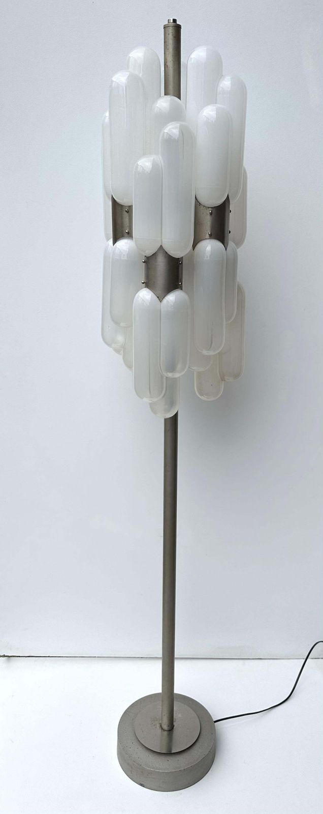 Floor Lamp Torpedo Murano Glass Metal By Carlo Nason For Mazzega, Italy, 1970s photo furniture