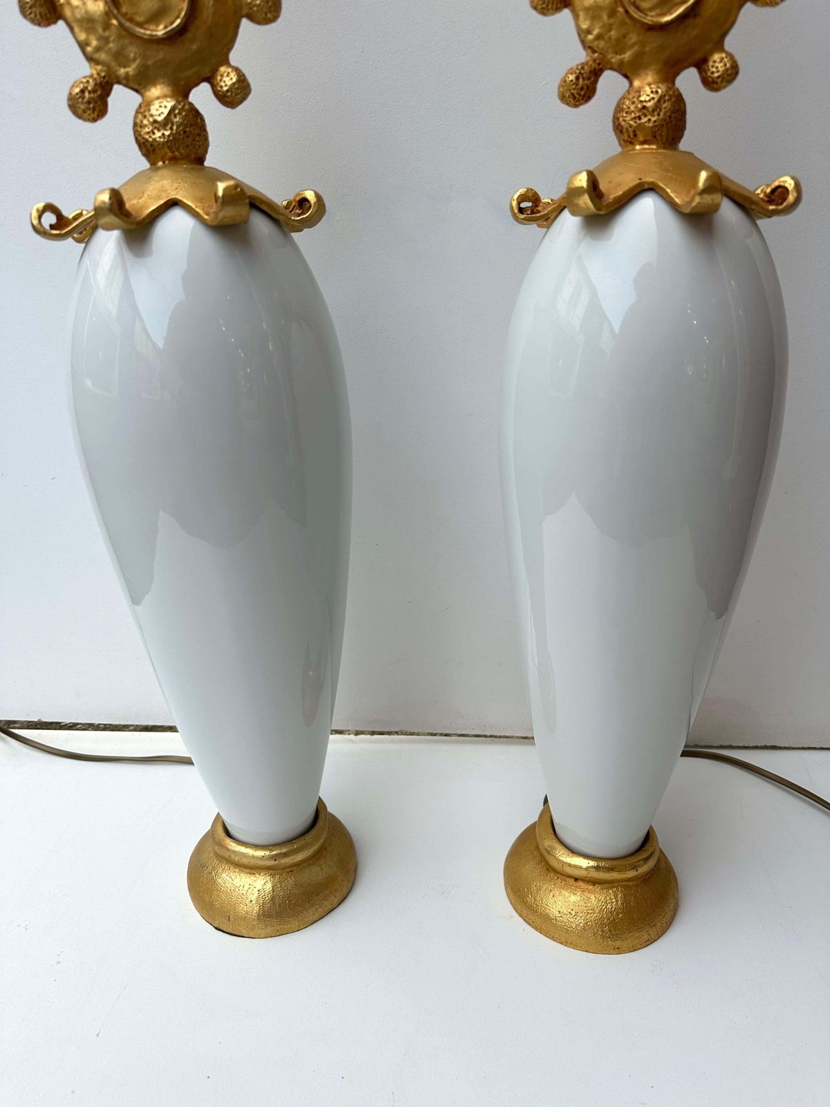 Pair Of Lamps Sun By Pierre Casenove For Fondica, France, 1990s photo for sale